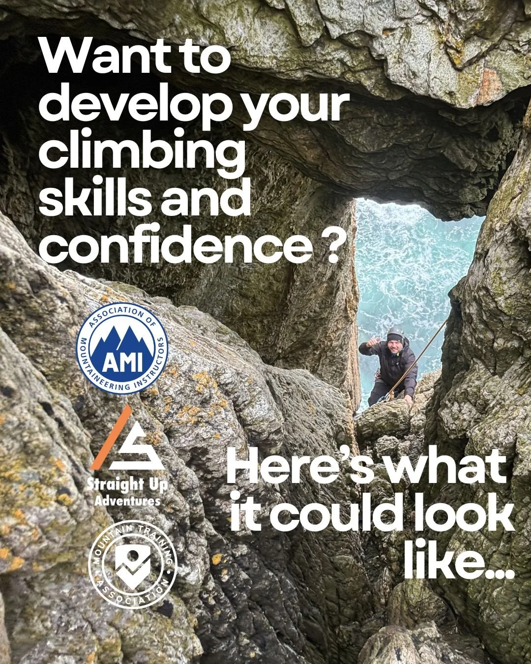 Thinking of booking yourself a climbing course this spring, and wondering how it could improve your skills? Why not learn how how to climb like a pro?

Keep yourself safe on sea cliffs, get slick at mulitpitch climbing ready for climbing bigger and h
