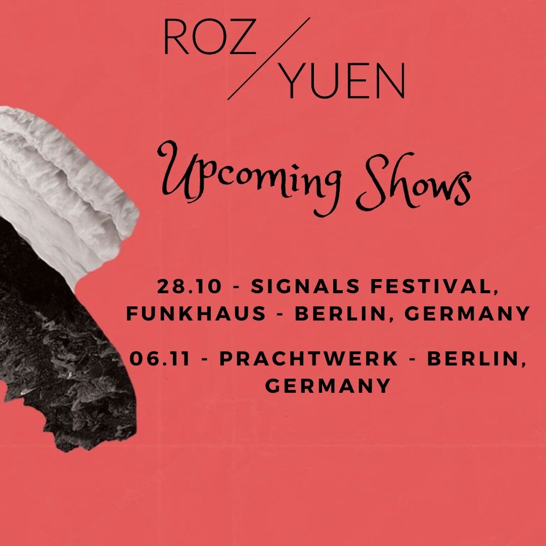 Can't wait to see you @ my upcoming shows. 28.10 I'll take the stage with my band @signalsfestival @funkhaus_berlin - it will be beautifully intimate.

If you're out of town that weekend - never fear, on 06.11 I'll be supporting @yetundeymusic and w/