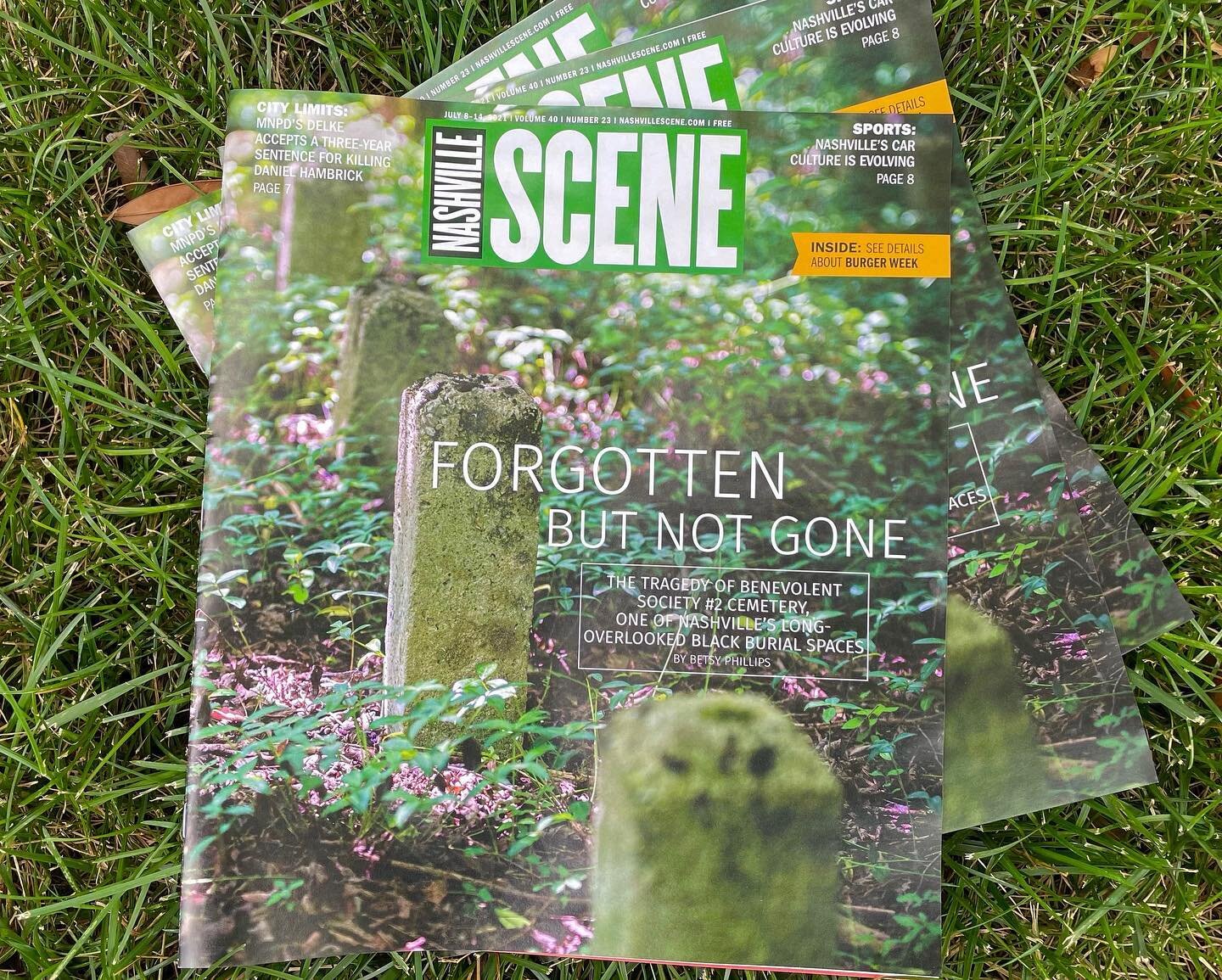 Forgotten but Not Gone: The Tragedy of Benevolent Society #2 Cemetery. In this week&rsquo;s issue, Betsy Phillips explores the history of one of Nashville&rsquo;s long-overlooked Black burial spaces. Link in bio. 📸: @escene