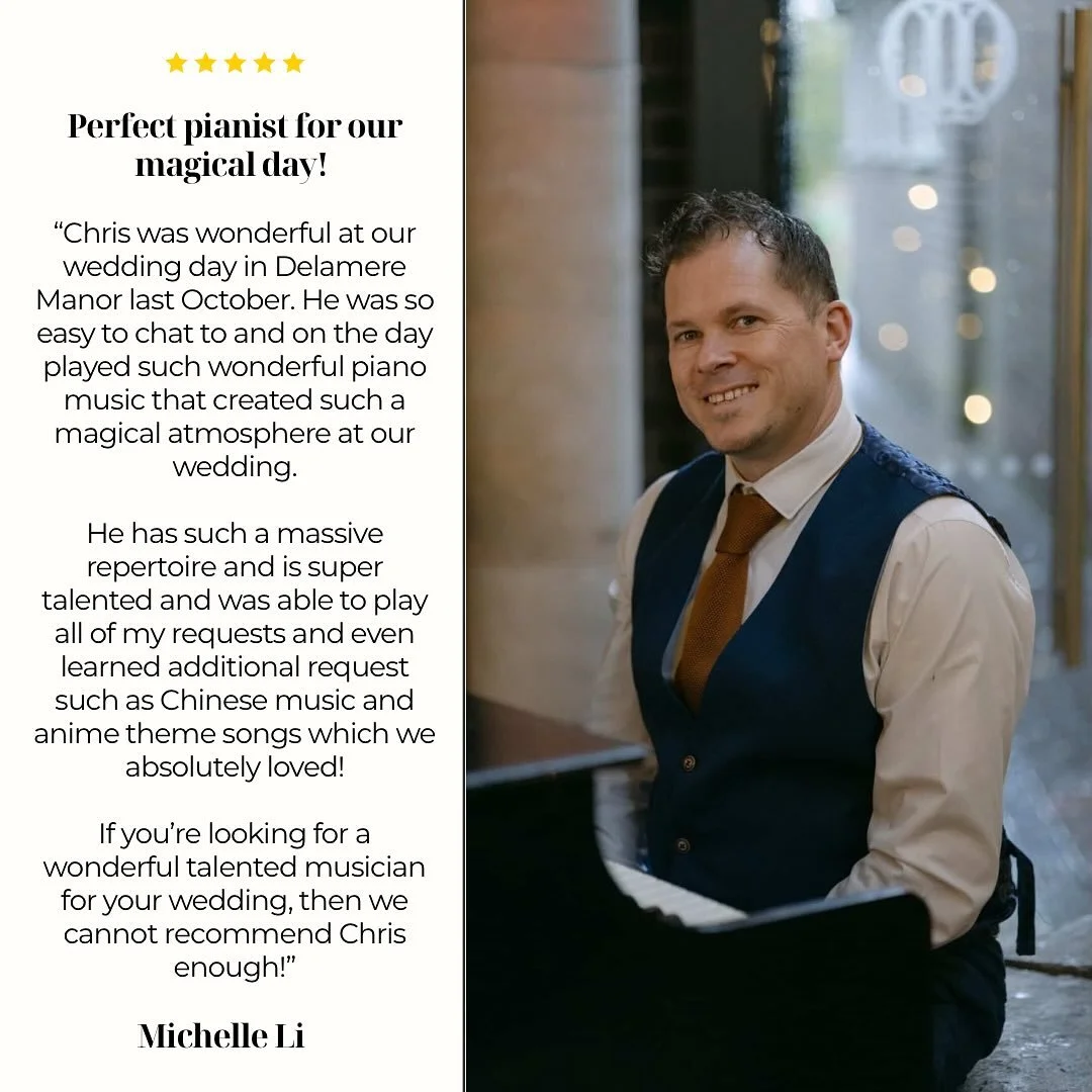 Dean &amp; Michelle&rsquo;s wedding at @delameremanor was such a special one to be part of.

From the very start they wanted the music to feel personal, so alongside some of their favourite songs, I also learnt a few extra requests - including some C