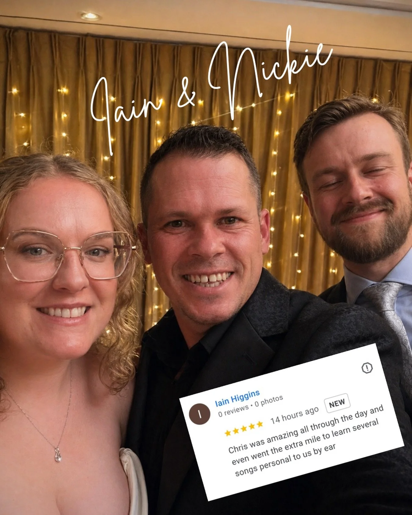 Not every wedding moment needs a big announcement - sometimes it&rsquo;s the personal songs that matter most.

For Iain &amp; Nickie, that meant learning several songs that meant something specifically to them, by ear, so their day felt like theirs f