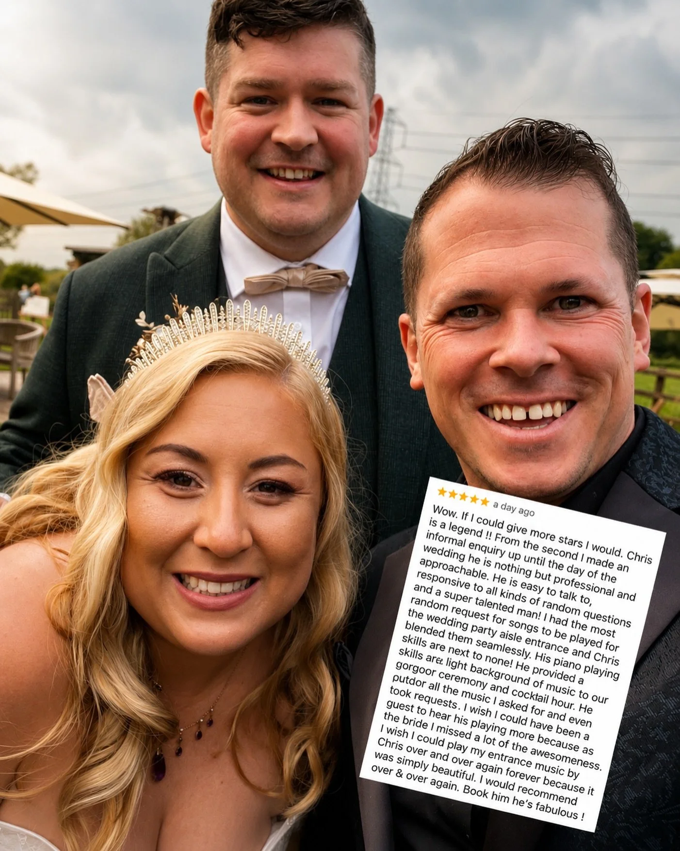 Still smiling about this one 😊

A really lovely day at @hilltopcountryhouse with Ashlie &amp; Aaron playing through the ceremony and drinks reception.

One of my favourite parts of the job is helping couples make the music feel personal to them - fr
