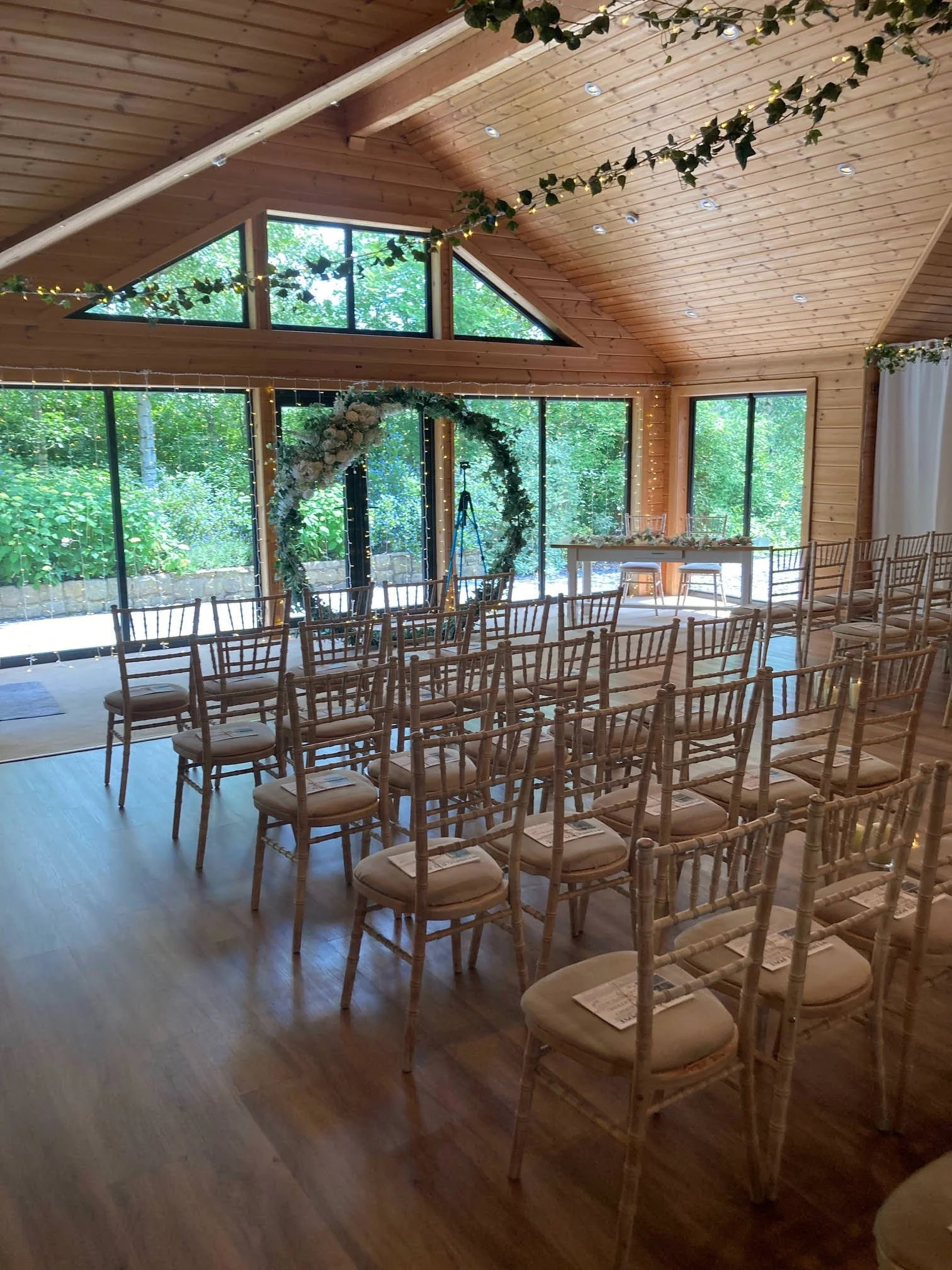 Award-winning wedding pianist Chris Morris at Styal Lodge for a wedding ceremony