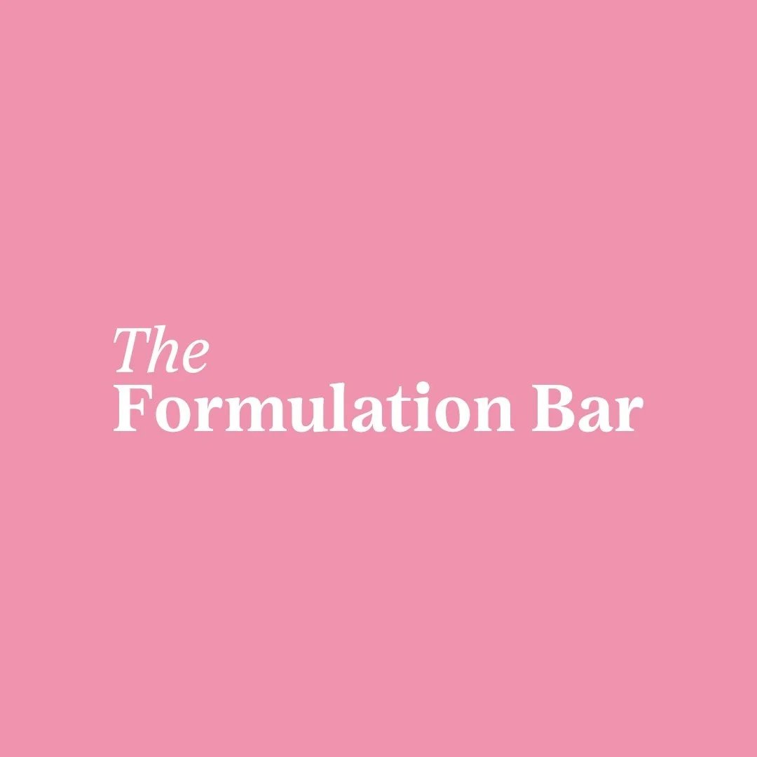 Pink background with white text that reads 'The Formulation Bar'.