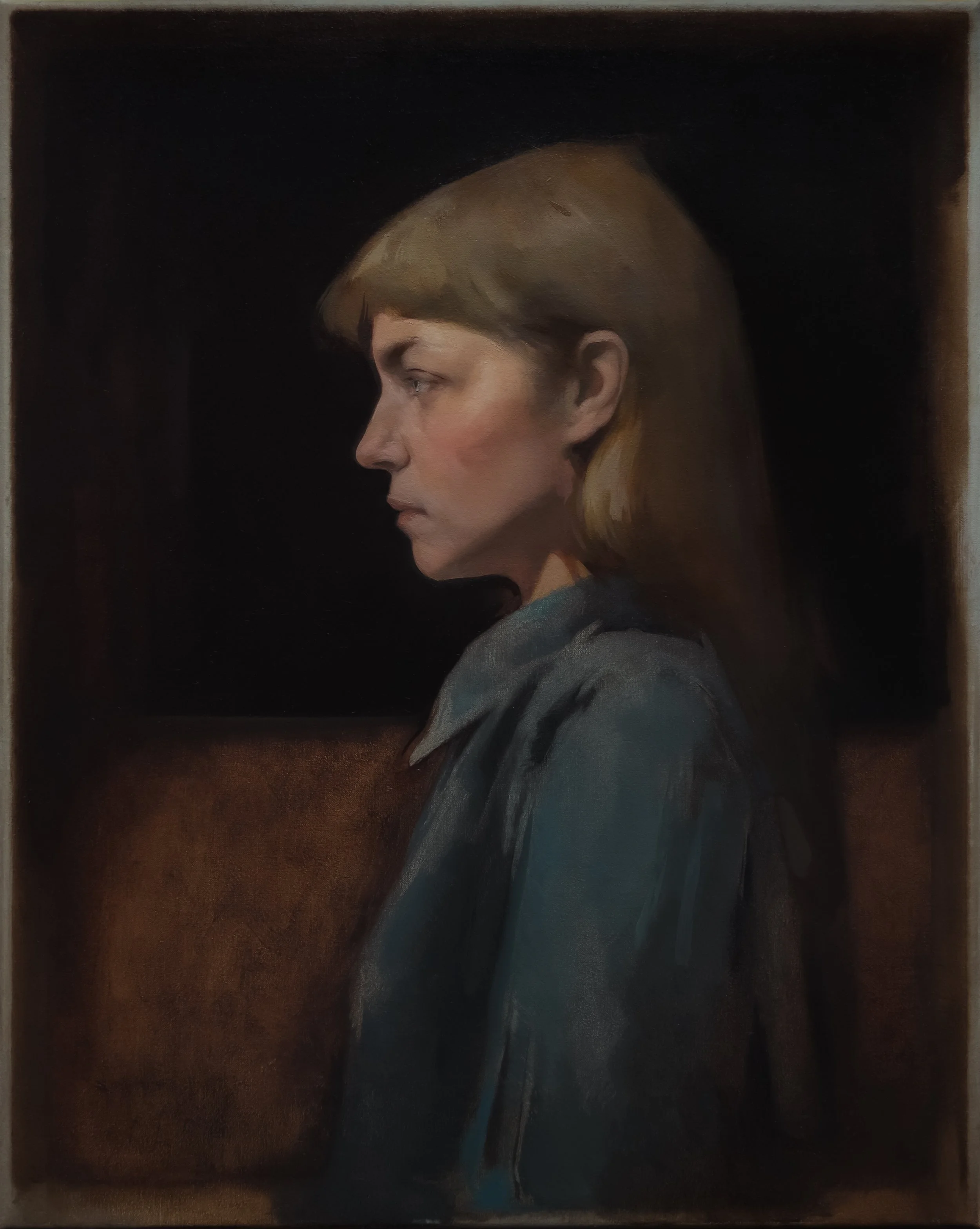 Folk Geometries I, oil on stretched linen, 20" x 16", 2025-2026