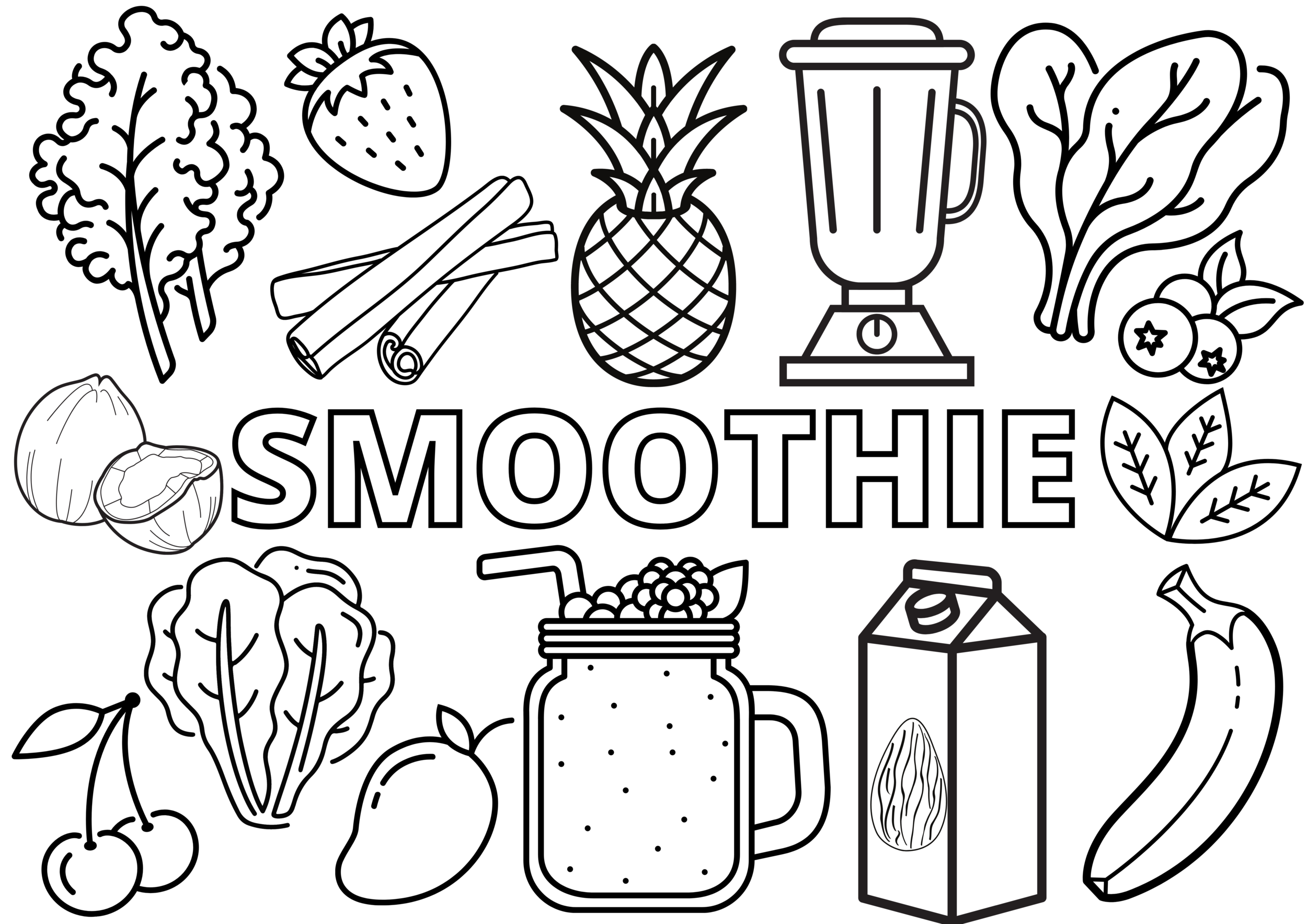 smoothie coloring page