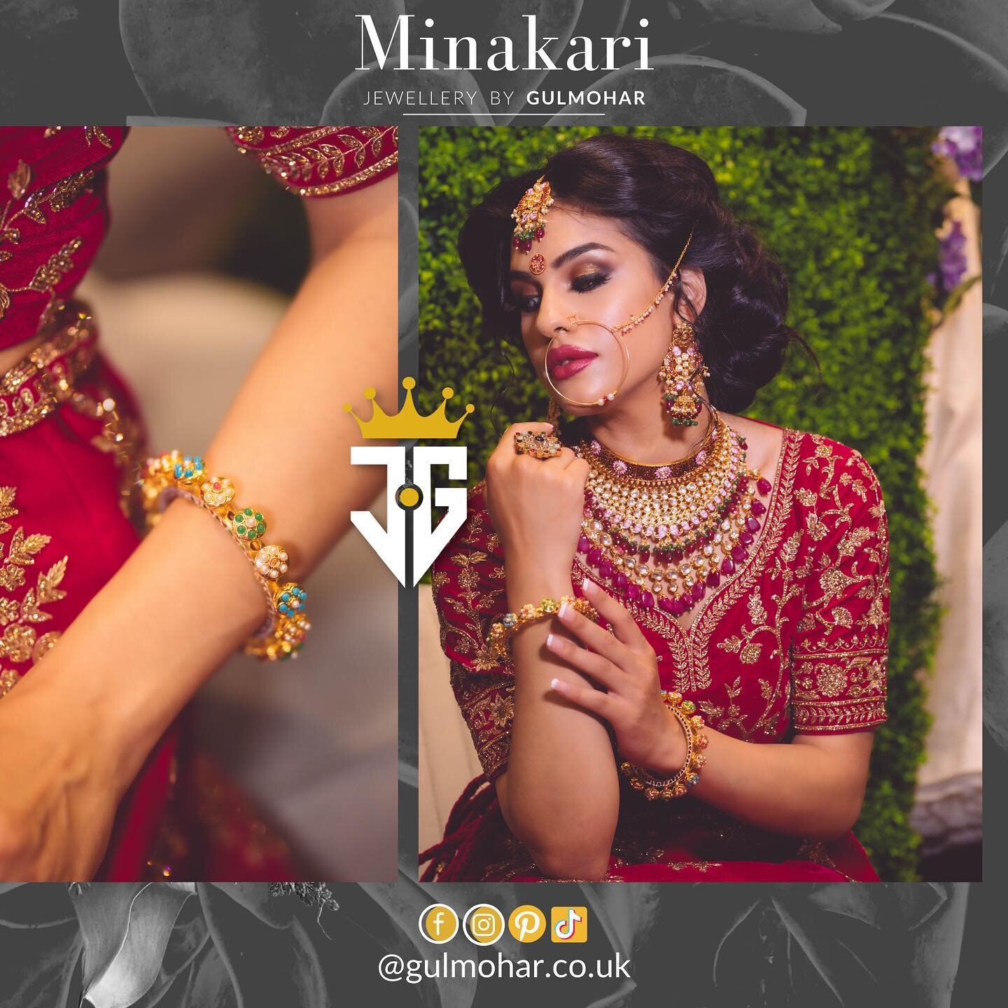 Hand Painted Minakari Artwork Bridal Set Exhibited in this beautiful bridal campaign.
.
.
&ldquo;Talent wins games, but teamwork and intelligence win championships.&rdquo;
.
TEAM CREW
Makeup @ruheena_k_artistry 
Hairstyle @hairbyvijay 
Jewellery @gul