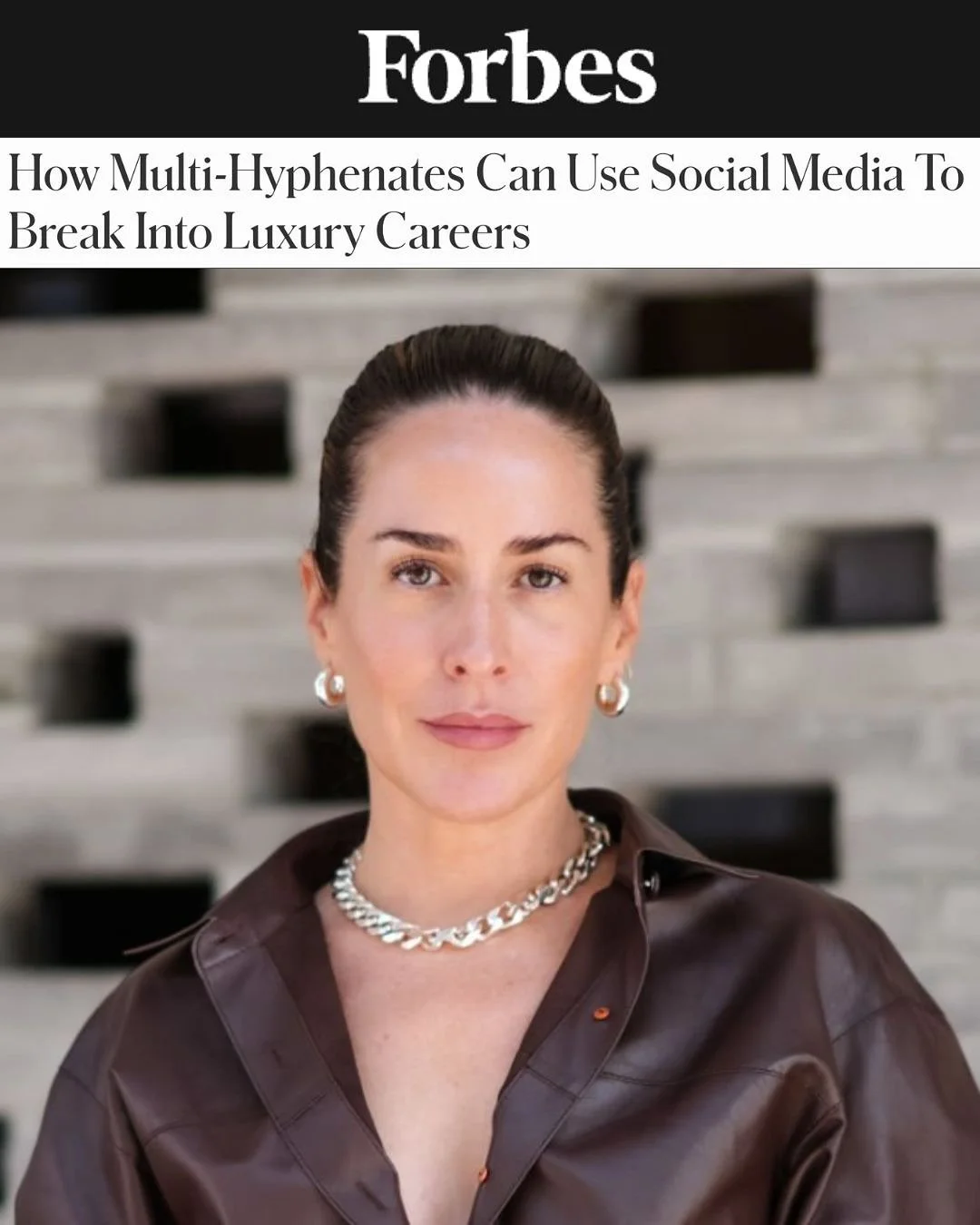 Thank you @forbes for this truly special feature. 

🌟

Everyone wants to &ldquo;look luxury.&rdquo;
Few know how to BE luxury.

Luxury creators today aren&rsquo;t dependent on perfect grids or glossy filters. The ones who truly succeed know the valu