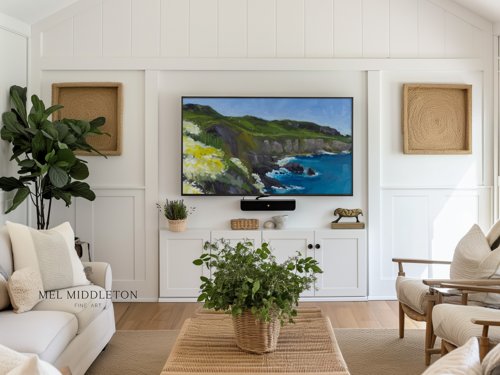 Coastal Ireland Digital TV Art – Samsung Frame TV Instant Download – Modern Coastal Wall Art for Smart TVs