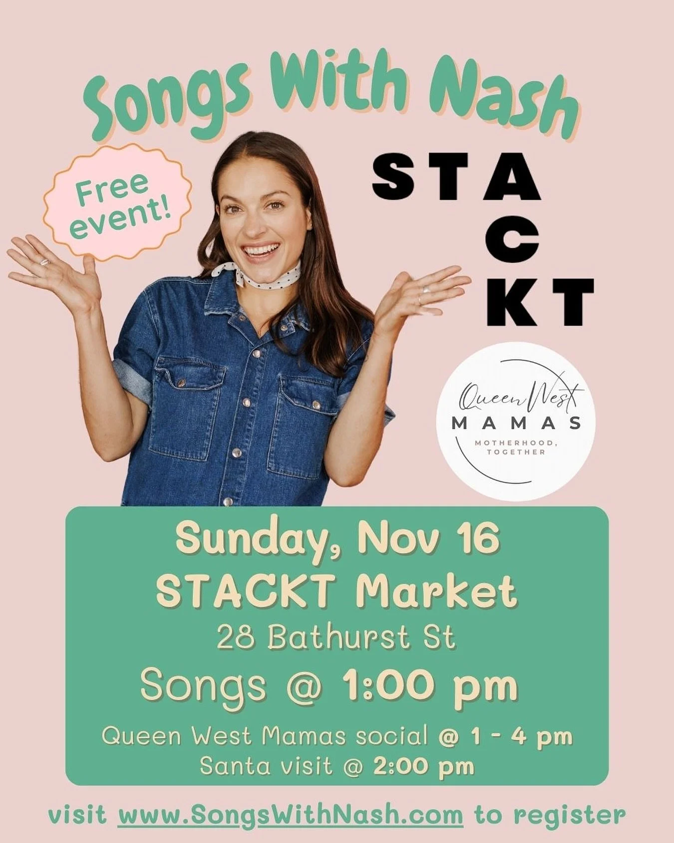 I&rsquo;m so excited to be kicking off @stacktmarket&rsquo;s Holiday Hills programming this winter🎄☃️❄️

&bull; Join us for a free family sing-along on Sunday, Nov 16th at 1:00 pm. 🎶 
&bull; Santa makes his rounds at 2:00 pm 🎅🏾
&bull; Plus, conne