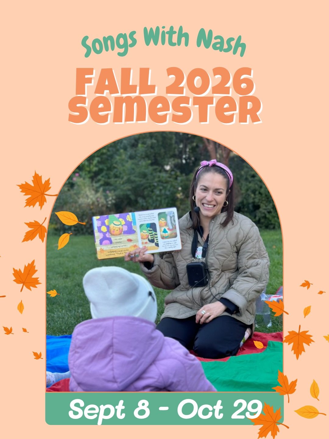 The fall semester is now open for registration!
Join me:
&bull; Mondays @ 1:30 PM in Perth Sq Park 🐥
&bull; Mondays @ 5:30 PM in Music Garden 🐥🐻🦁

&bull; Tuesdays @ 10:00 AM in High Park 🐥🐻🦁
&bull; Tuesdays @ 1:30 PM in High Park 🐥

&bull; We