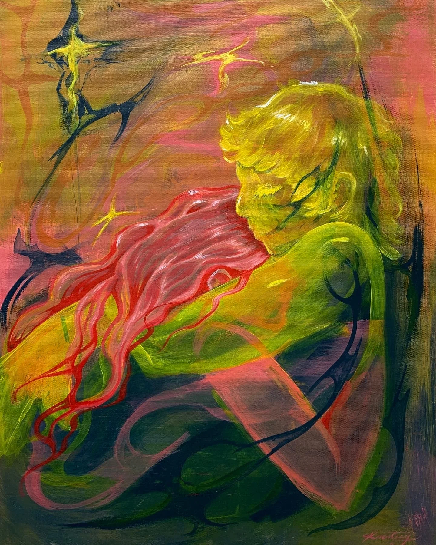 more than is okay to love you, acrylic on canvas, 2023