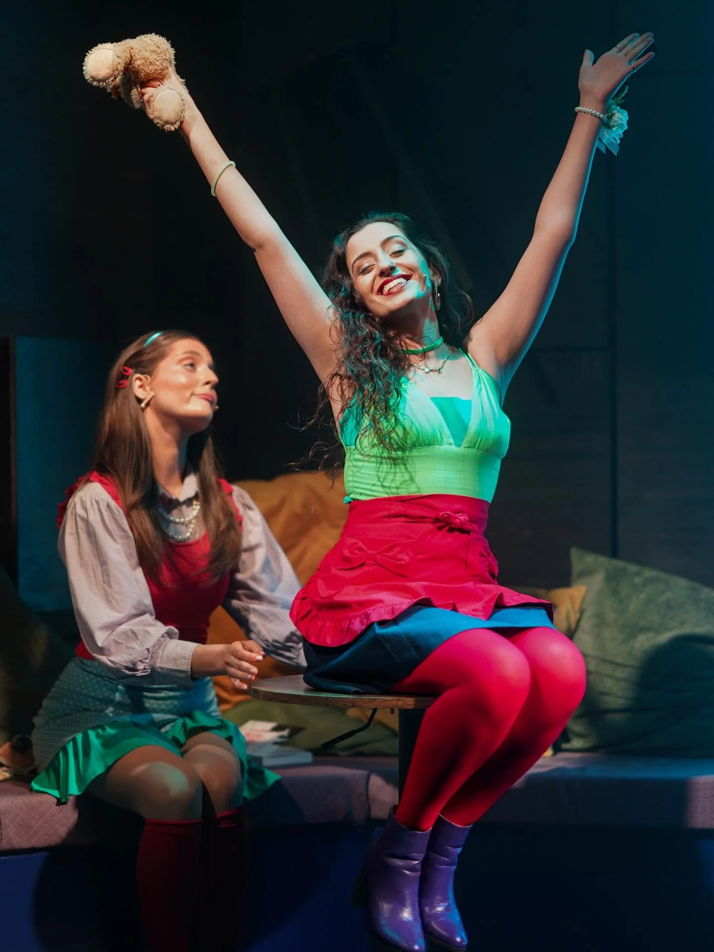 Love Quirks @ The Other Palace @theotherpalace 
💛❤️💜🩵
Directed by @ceciliefray 
Costume Design @alicemdesigner 
Set Design @bobjohnsterrett 
Lighting Design by @_olivermcnally 
MD @thom_noise 
CSM @chloewilson_sm 
Composer&amp;Lyricist @sethbhdotc