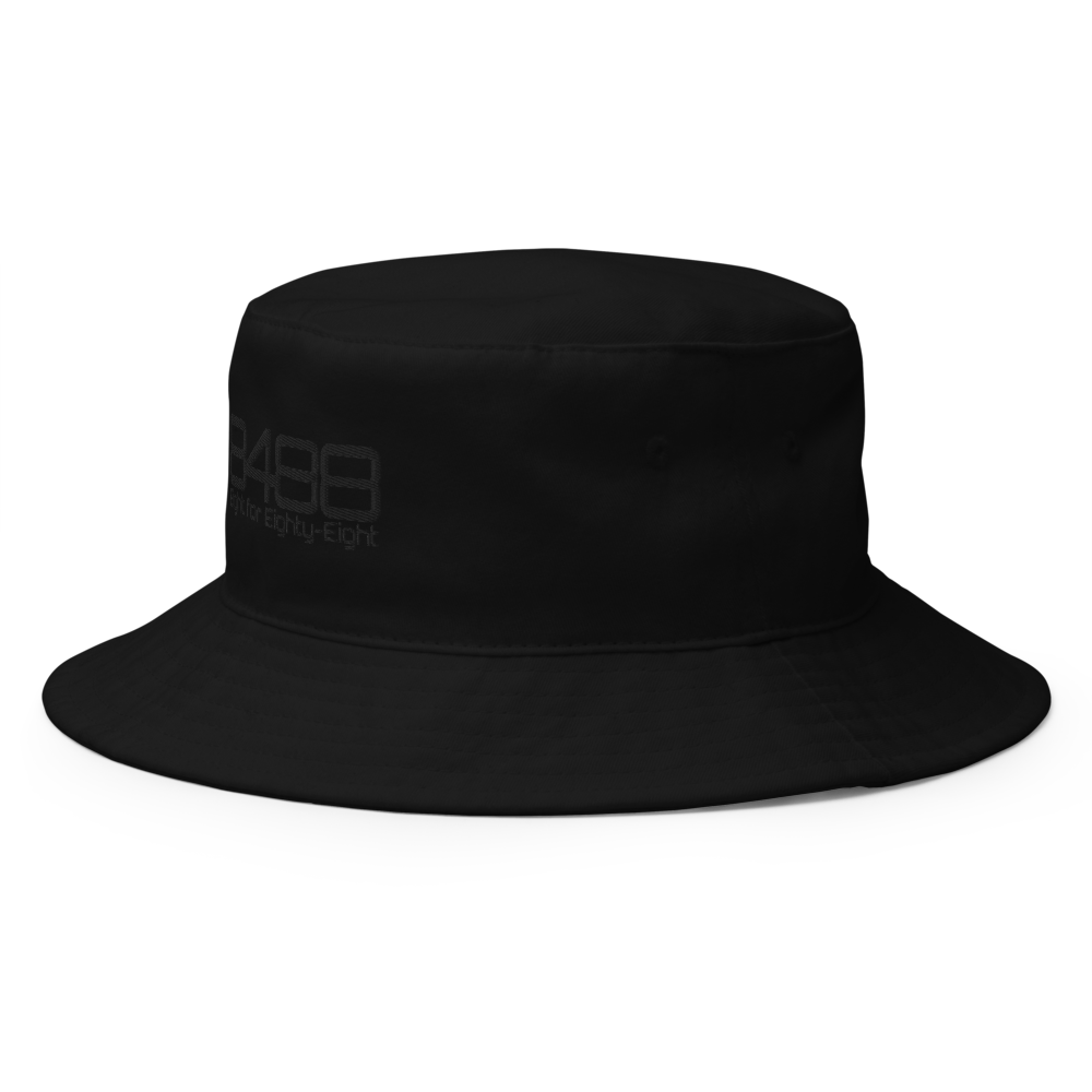 Black on Black Bucket Hat — Eight for Eighty-Eight