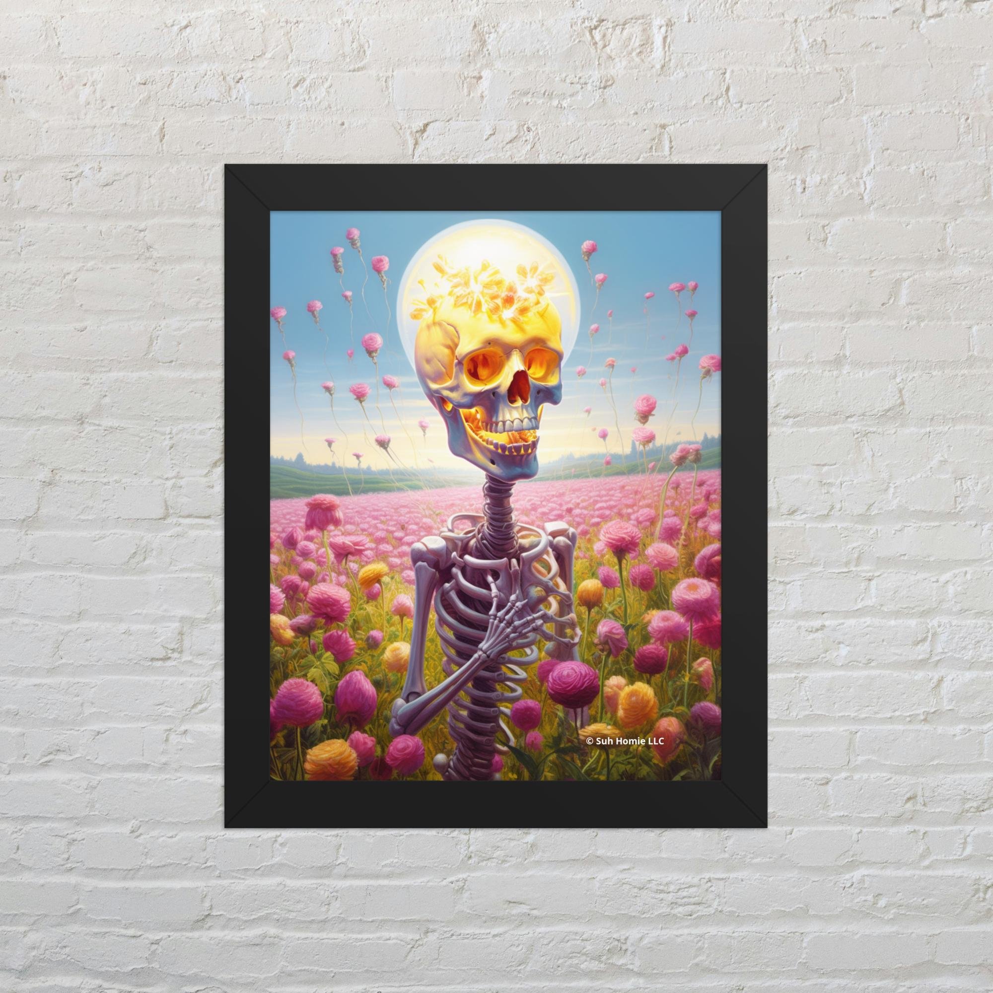 Lightborn in Flower Field | Framed Poster