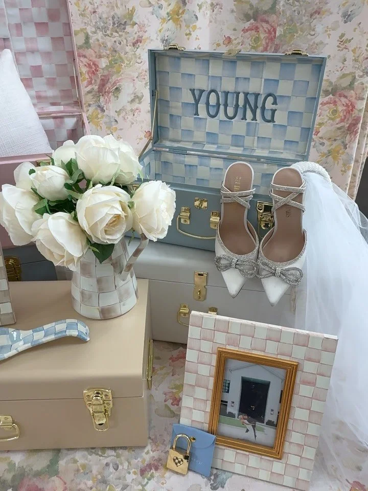 The MacKenzie Childs x Petite Keep collection couldn&rsquo;t be any more *us*!!! 💍👰🏼&zwj;♀️💒

There are still a few tickets left for the launch event! Come customize your trunk in person here at Boxwood Manor on 6/9!