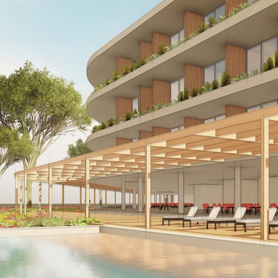 New project on the drawing board for 2024- a wellness resort &amp; hotel in Ghana.

#design
#architecture
#illustrarch