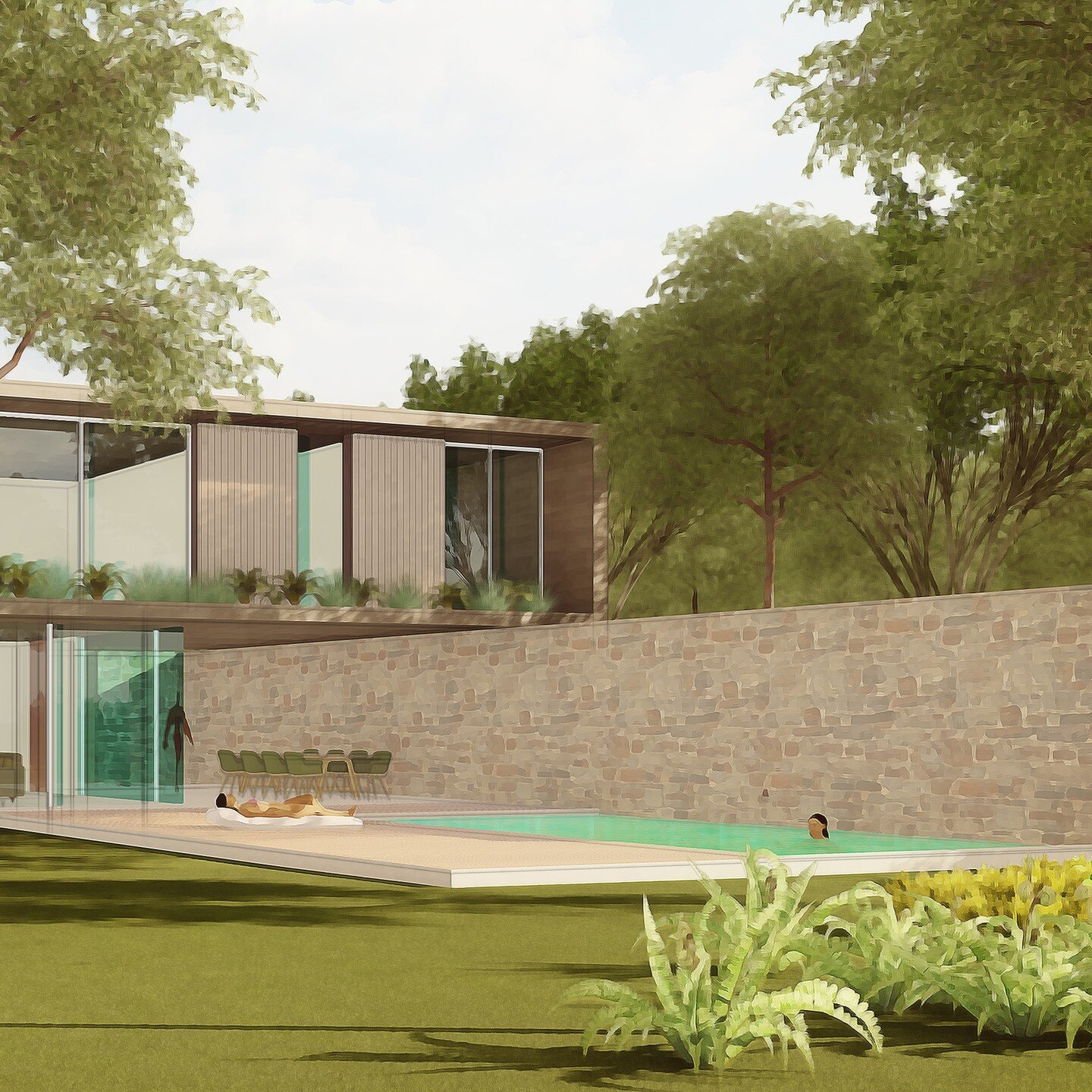 Design of a typical private villa at the wellness resort, Ghana.

#design
#architexture