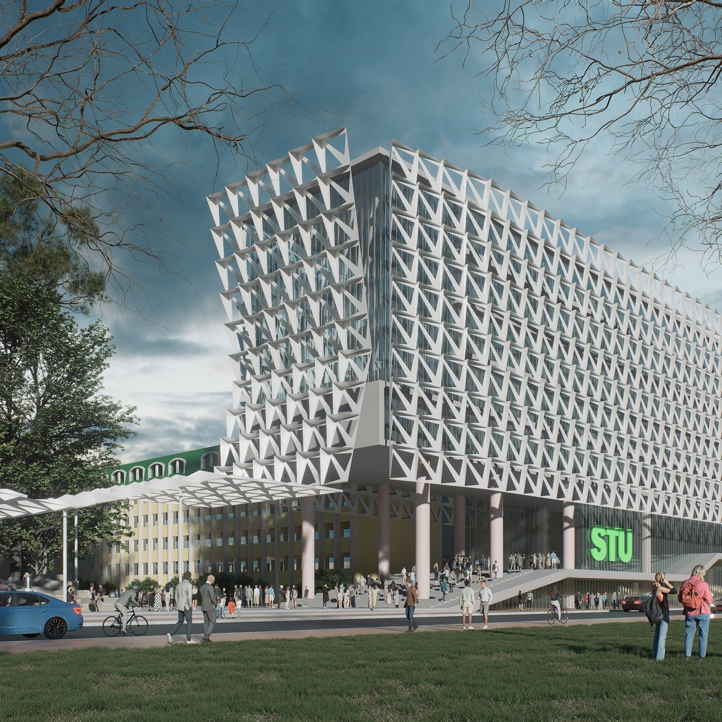 Our recent proposal for a university building cladded with a layer of metal lattice
 
#architecture #design