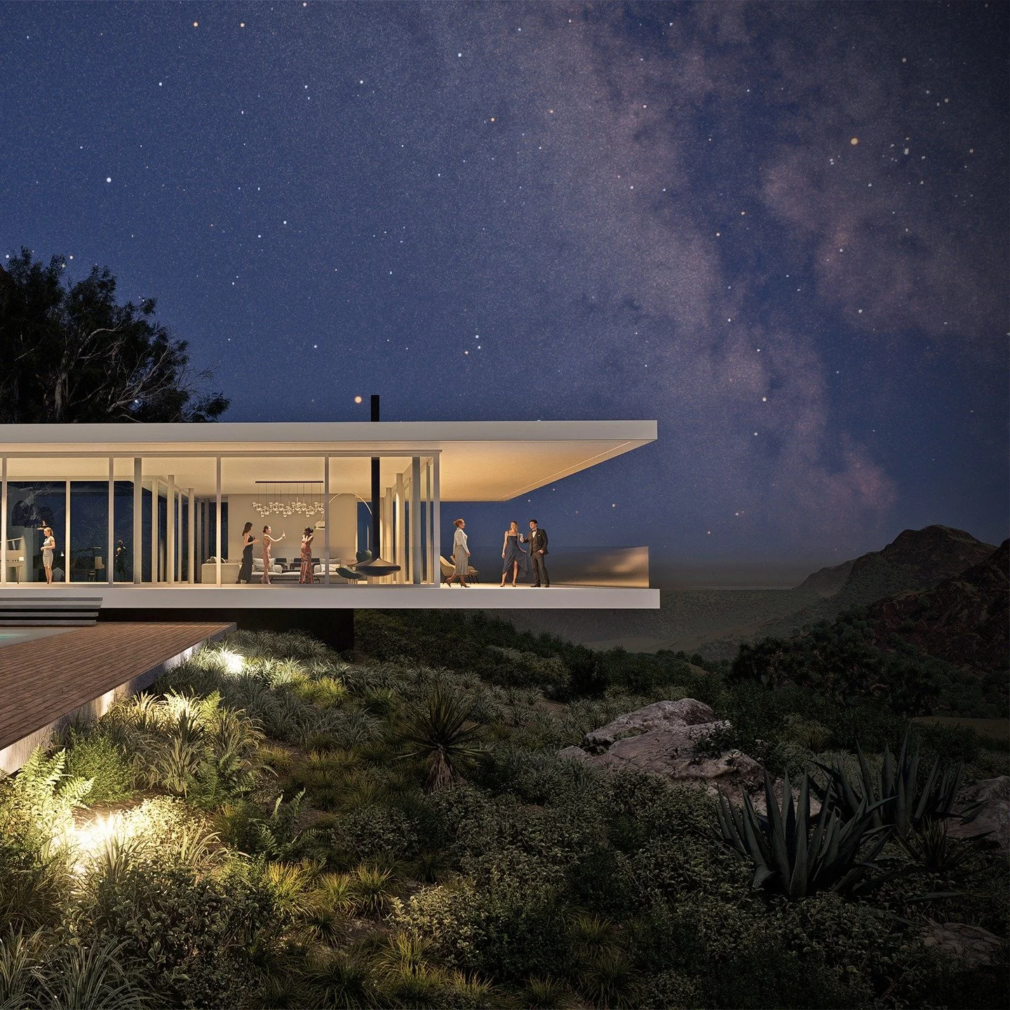 Our recent proposal for a house in the Karoo.

Cantilevering over the ridge of a hill top, the house is sandwiched between two horizontal planes with deep veranda spaces all around.

#d5render
#architecture #design
#illustrarch