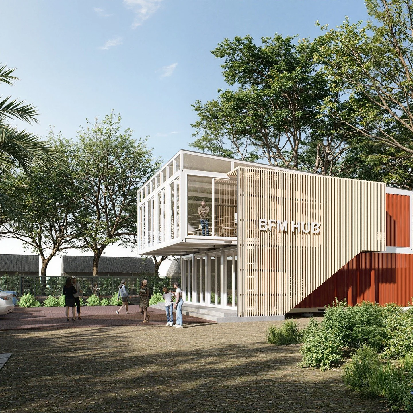 We are looking forward to wrapping up the council application for Bridges For Music&rsquo;s new office block so we can start building in the new year.

The new office will sit opposite the Bridges Academy building in Langa. The design features eight 