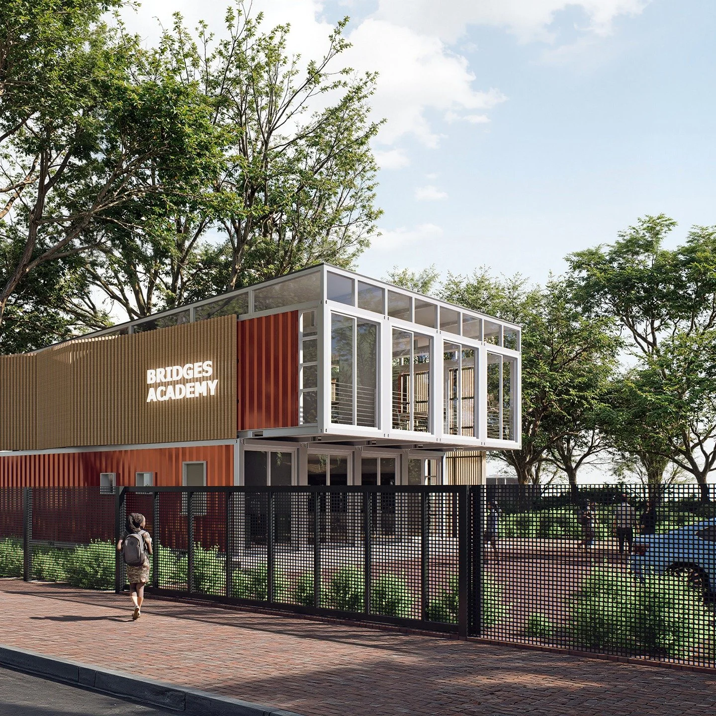 We are looking forward to wrapping up the council application for Bridges For Music&rsquo;s new office block so we can start building in the new year.

The new office will sit opposite the Bridges Academy building in Langa. The design features eight 
