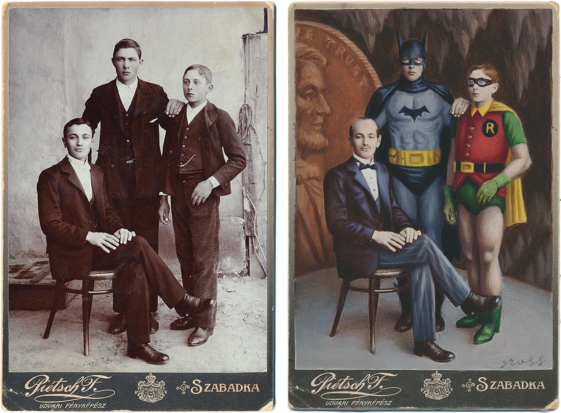 Alfred, Batman and Robin