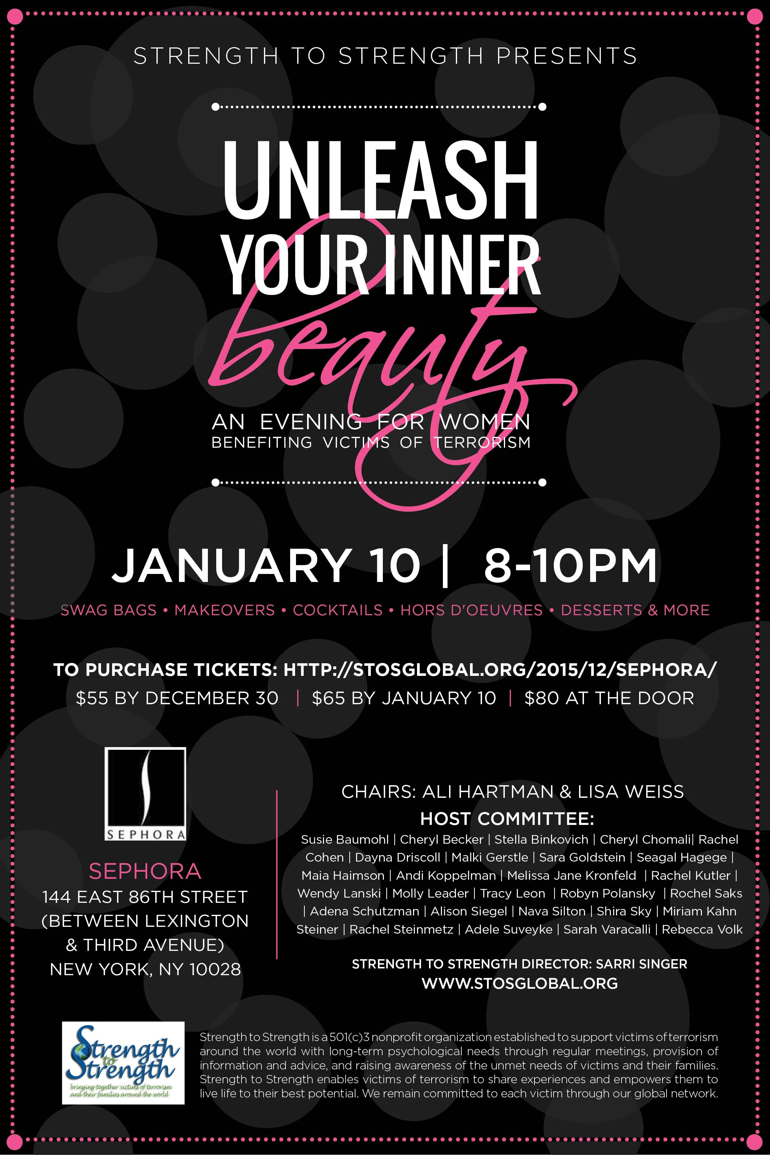Strength to Strength Presents...Unleash Your Inner Beauty on January 10, 2016