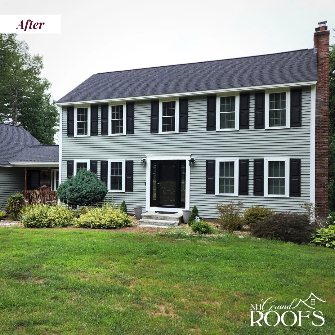 This home got a full exterior makeover! New roof by NH Grand Roofs, along with new siding and windows from others. Thank you to this happy customer for sending along the finished photos! 🤎
Call (603) 552-7152 or email info@nhgrandroofs.com for your