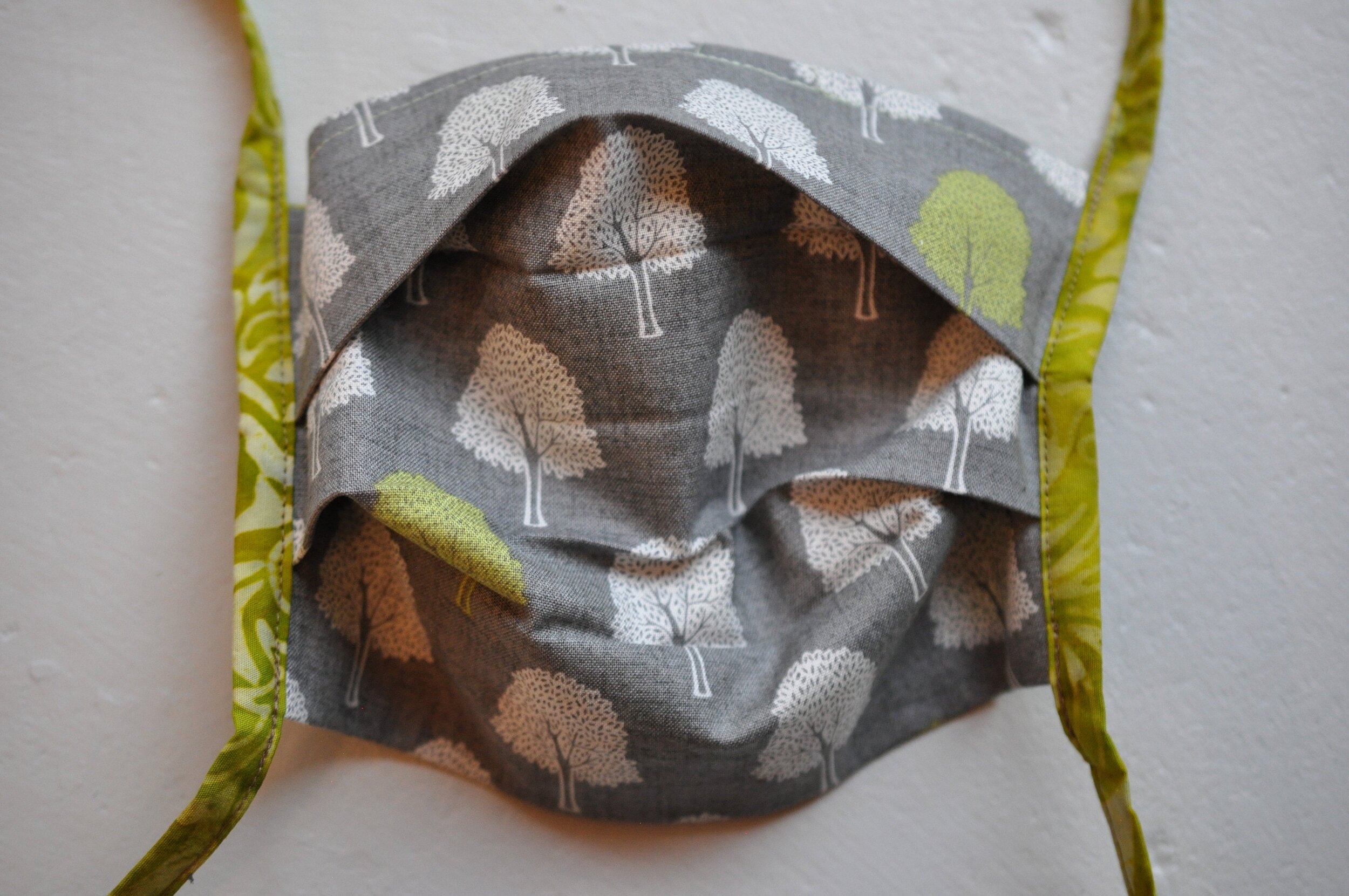 Trees and Green Batik Mask