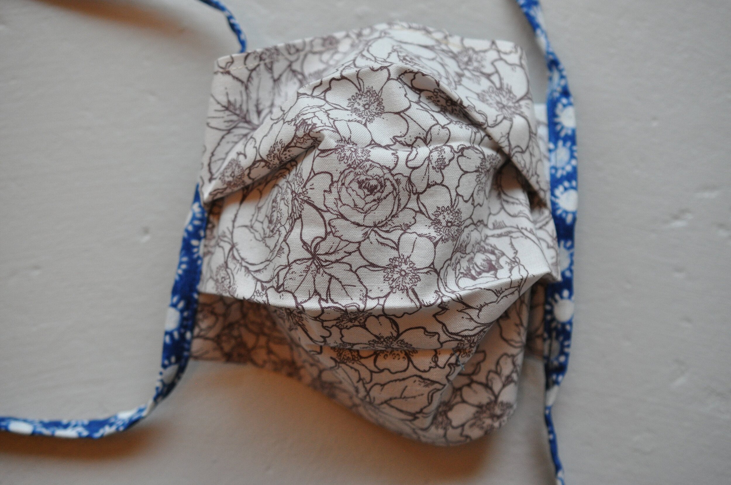 Purple Flower and White Sun Mask