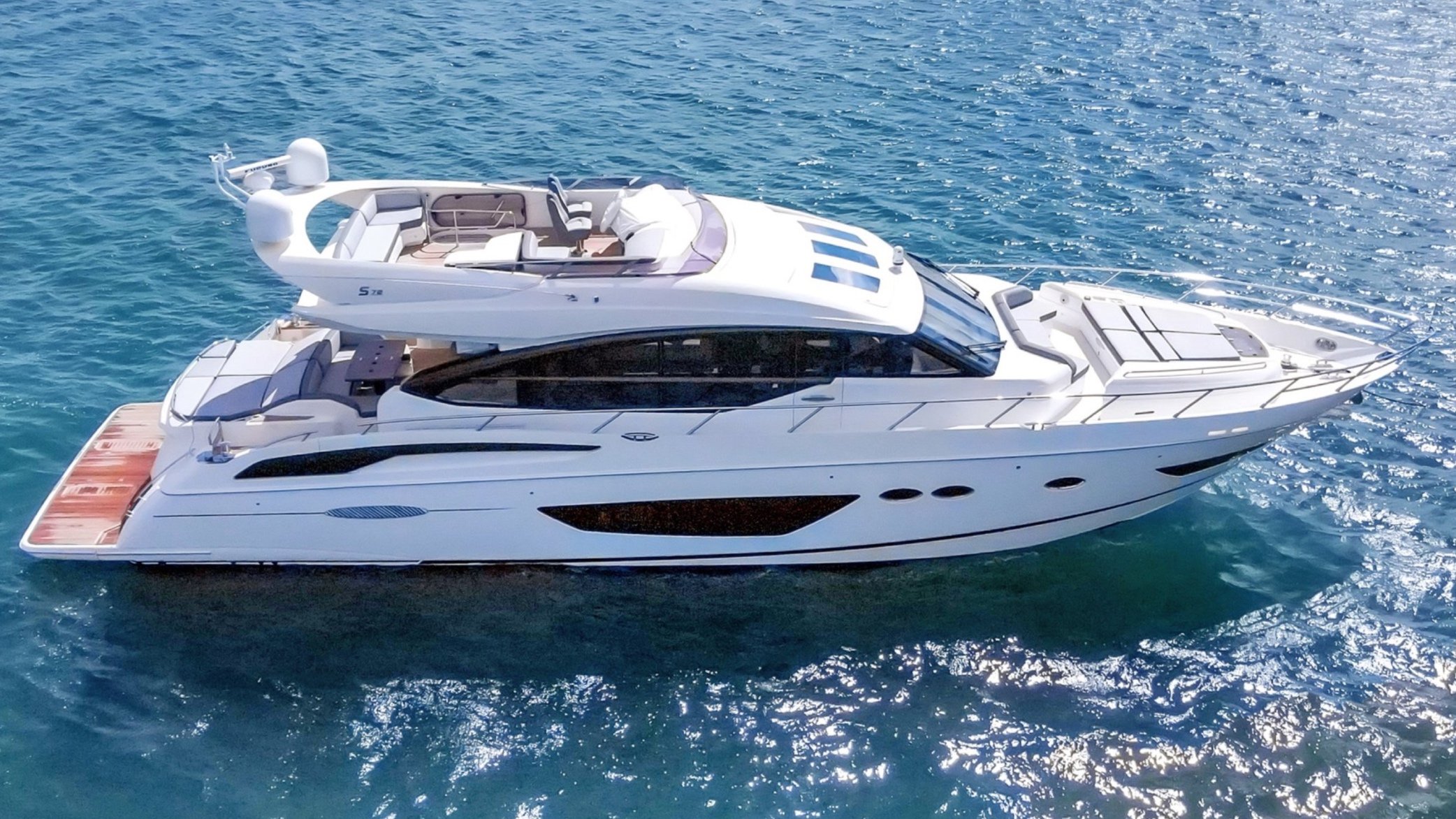 74 ft Princess | From $4500 | 13 guest max