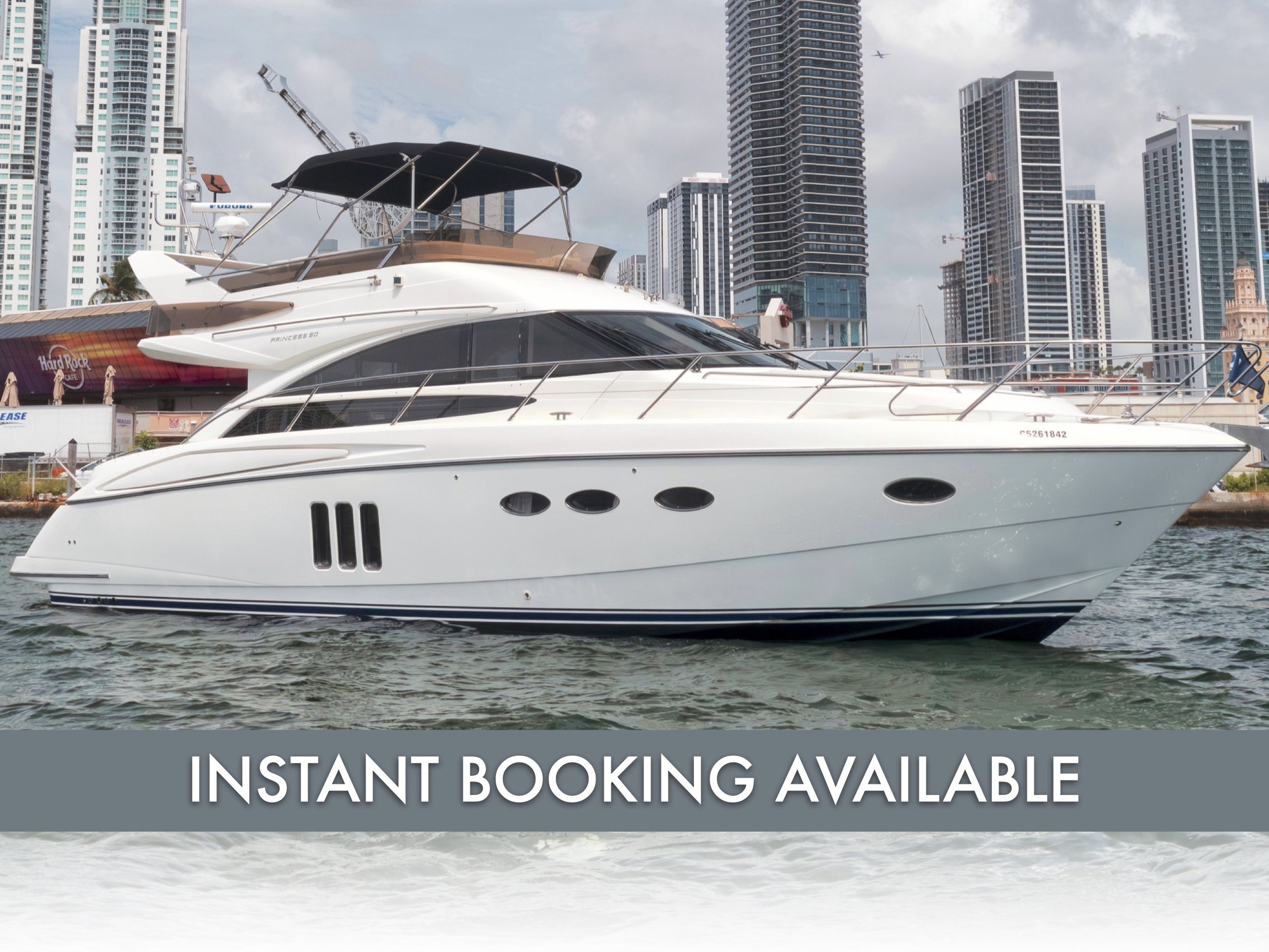 50 ft Princess | From $1950 | 13 guest max