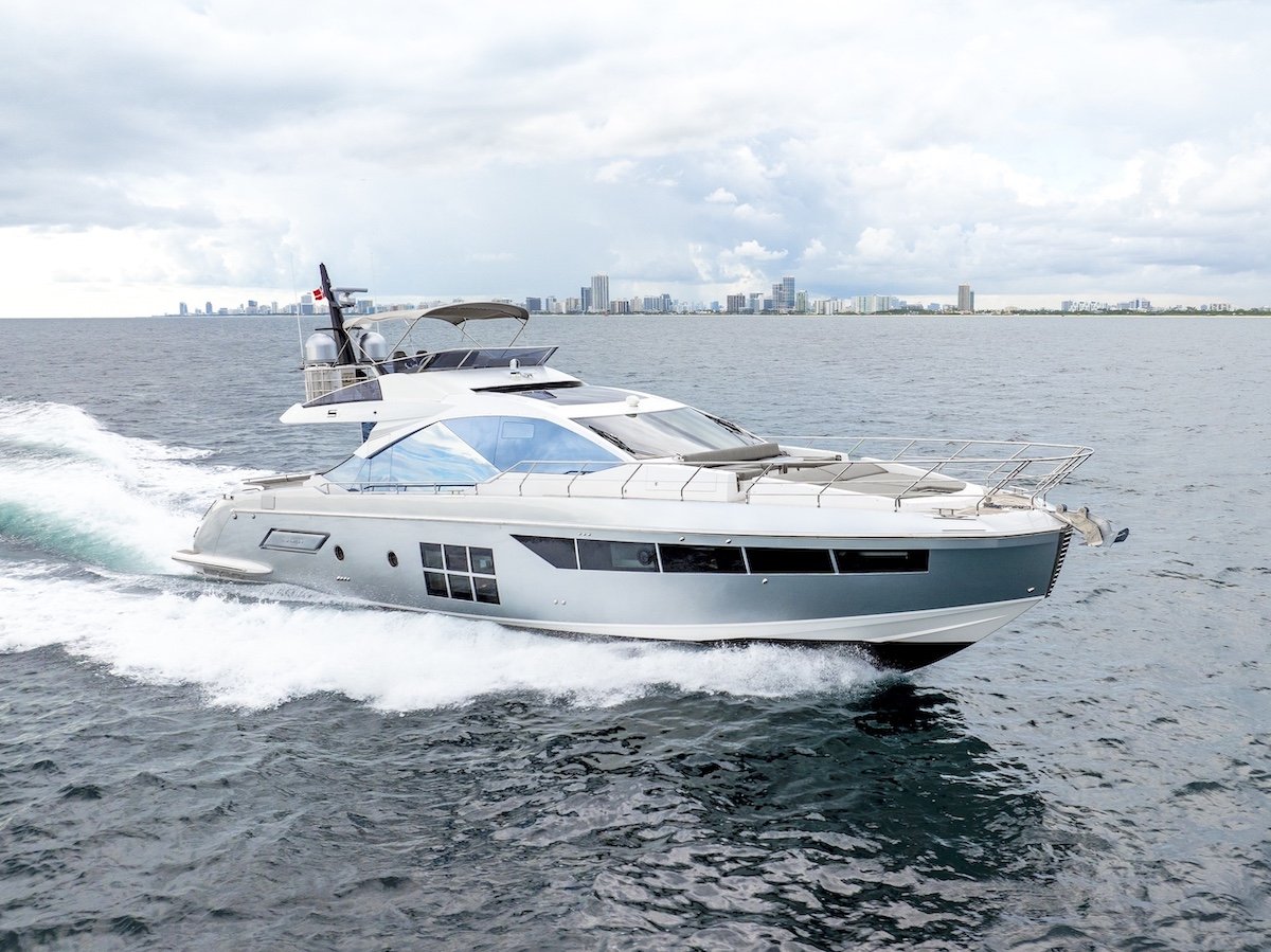 72 azimut cruising in Biscayne Bay