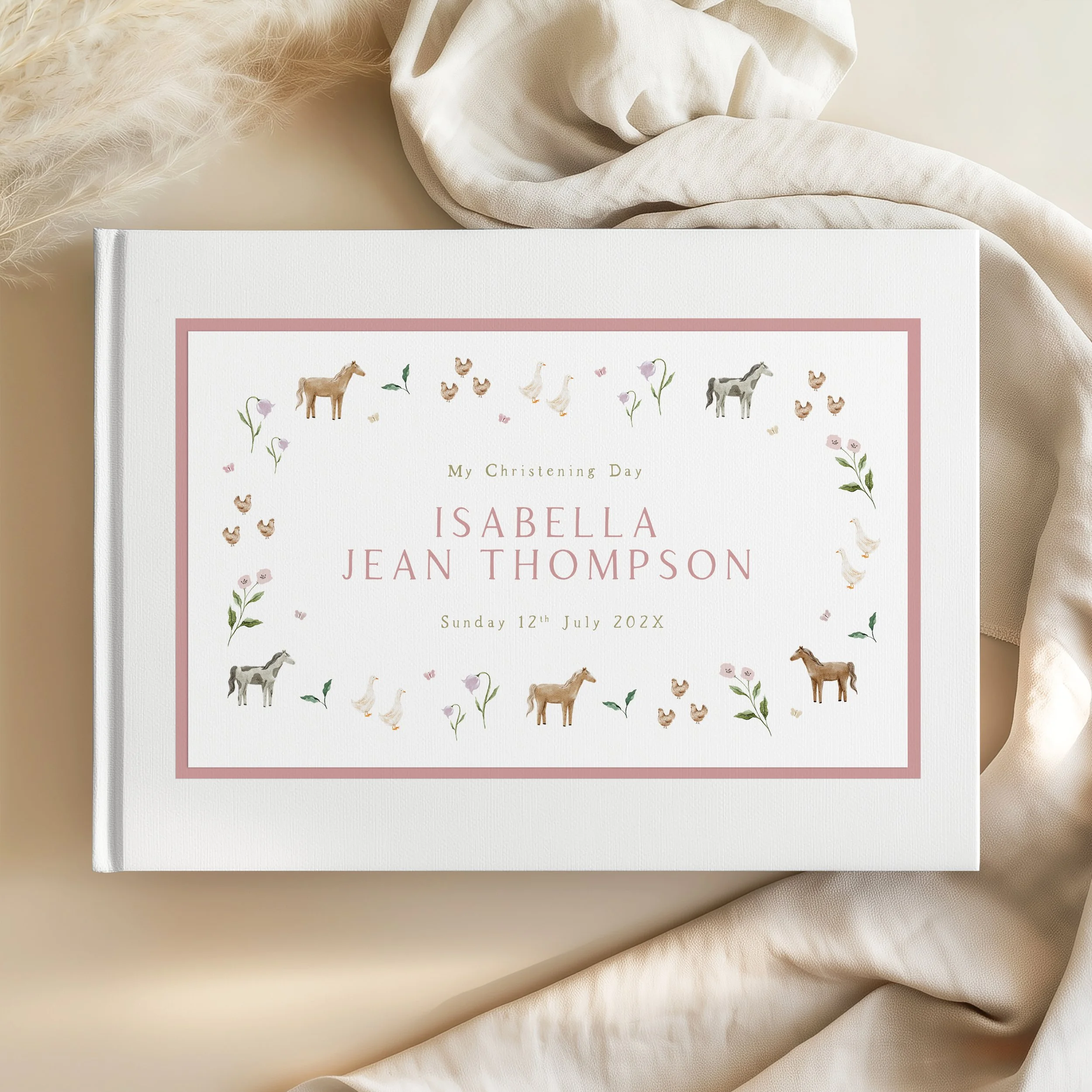 Pony Meadow - Horse/Farm Themed Christening/Baby Shower Guestbook