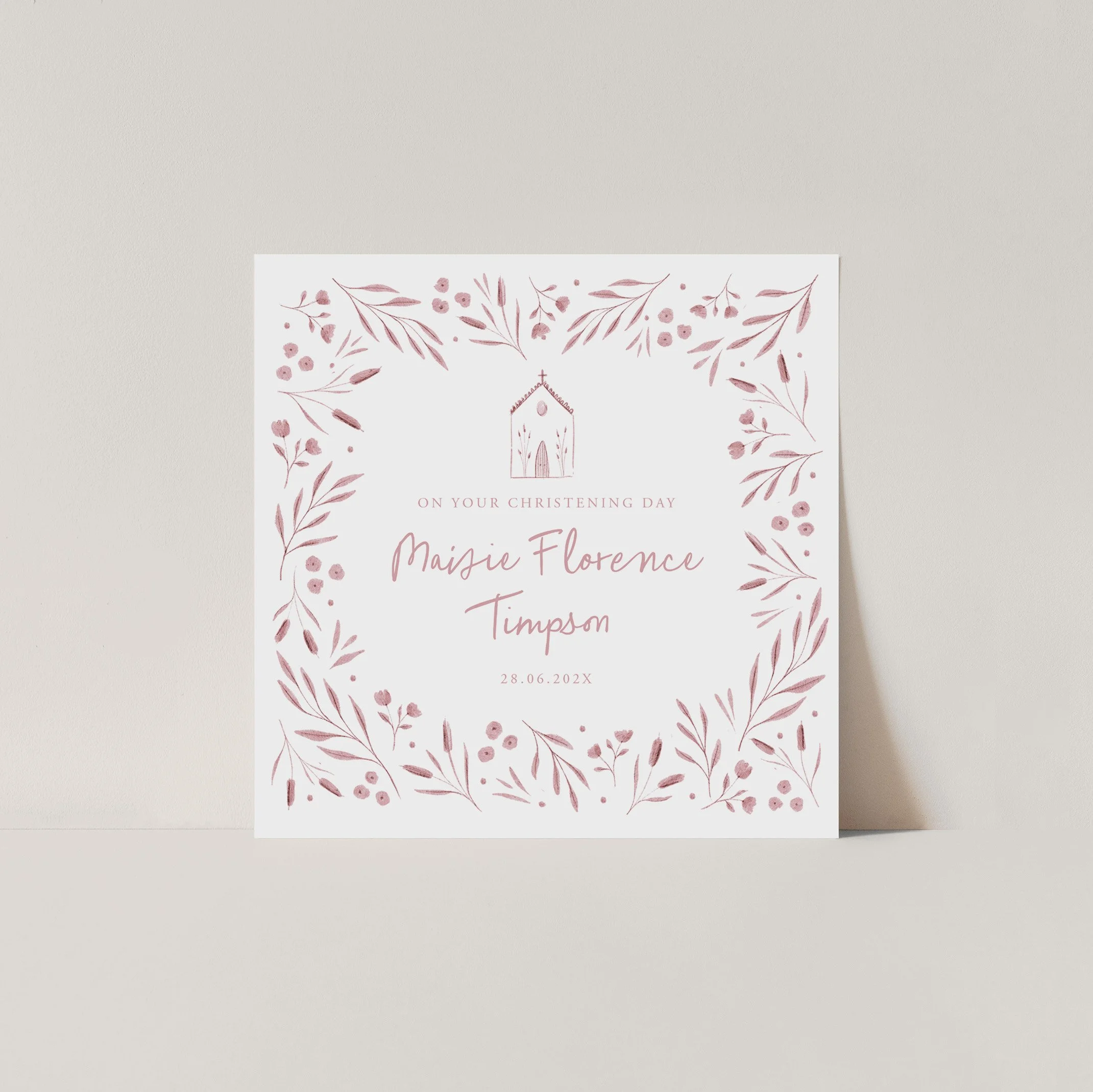 girl Whimsical Christening card- pink.jpg