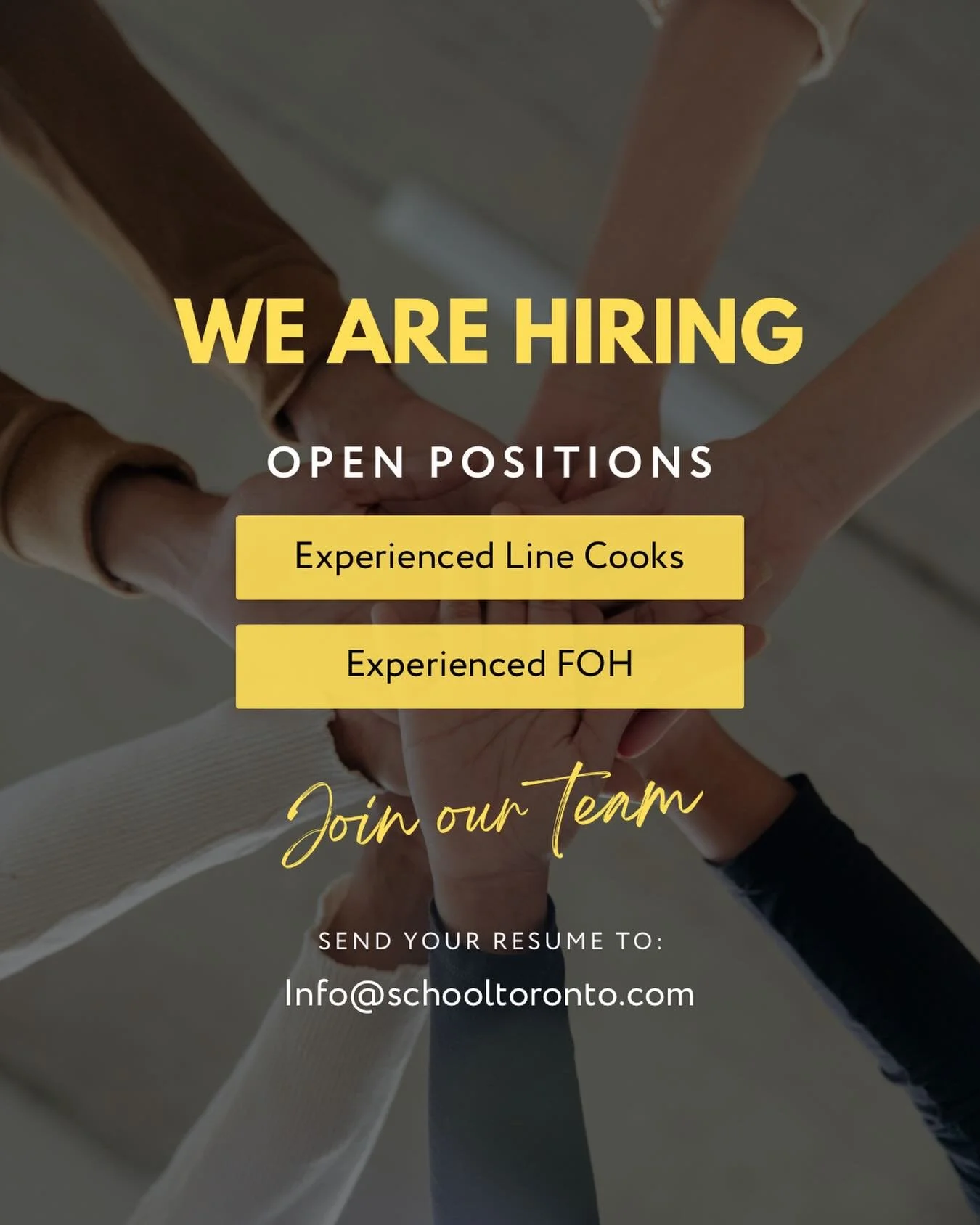 Principal says we need more teachers!!!! Looking for the coolest of people to join our team! #linecooks #libertyvillage #torontojobs 

📍We are located in the heart of Liberty Village at 70 Fraser Ave.