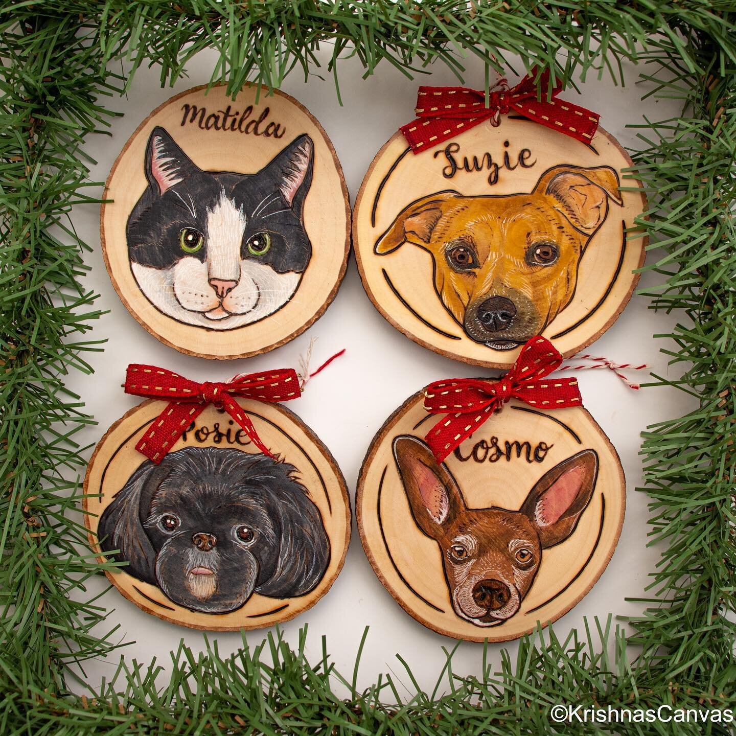 Working on my last batch of pet ornaments for the season! If you would like one, I have a few more left in stock! Order in the next couple days to ensure it gets to you by Christmas!