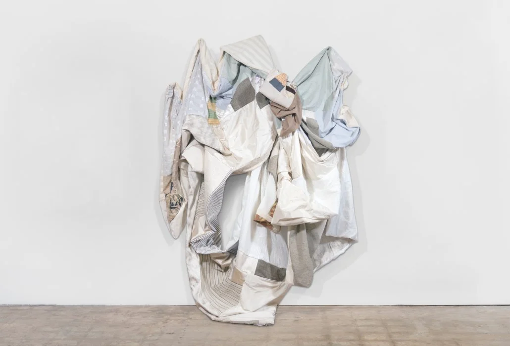 Beula, 2018, Cotton, Silk, Velvet, Brocade, Corduroy, Lace, Polyester Thread, 74″ x 82″ x 21″.jpeg