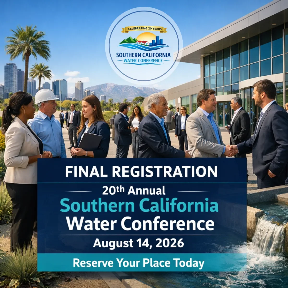 Water professionals gather at the 20th Annual Southern California Water Conference on August 14, 2026.