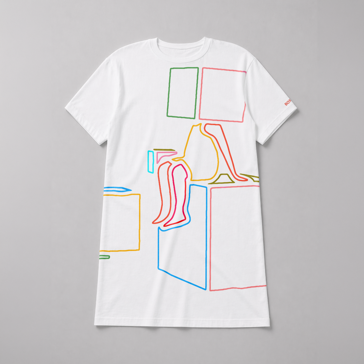'THE LINES' T-shirt dress