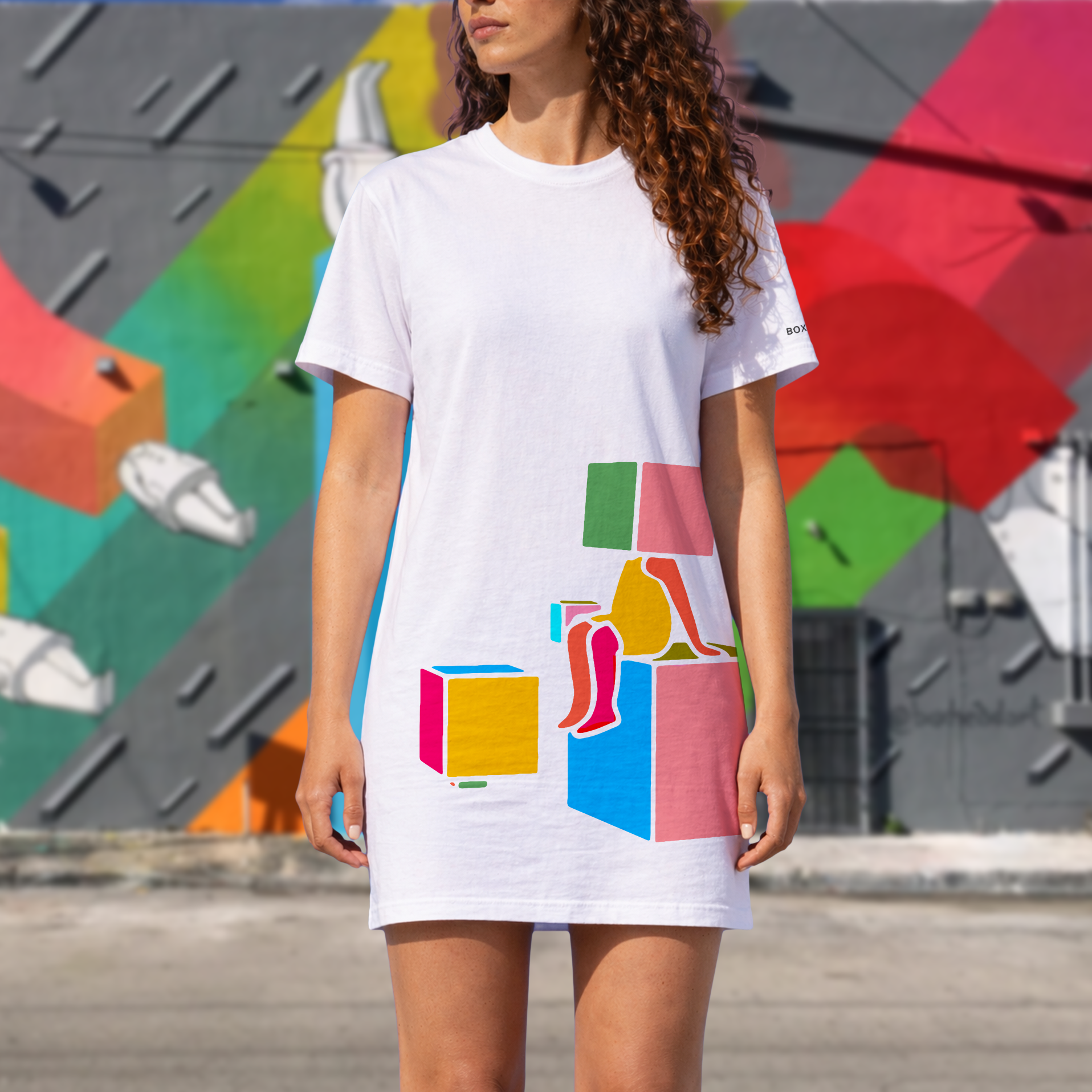 'INSIDE THE LINES' T-shirt dress