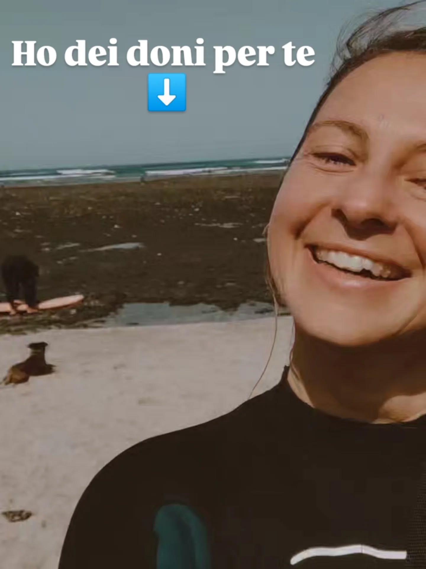 Vento da Sud, Sud-Est. 

La cagnolina cos&igrave; brava a ricordarmi che l'amore e il divertimento sono un affare improrogabile. 

Scoprire che il mio maestro ha contato in segreto le mie onde. 
Per dirmelo alla fine e vedermi sorridere.

Oggi ho ric