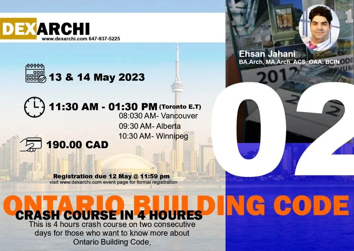 If you're looking to write the ExACs or you're new to Ontario you may want to consider taking this Building Code course offered by @_____dexarchi_____ (just note, this is for the ONTARIO building code whereas the ExACs are the NATIONAL building code)