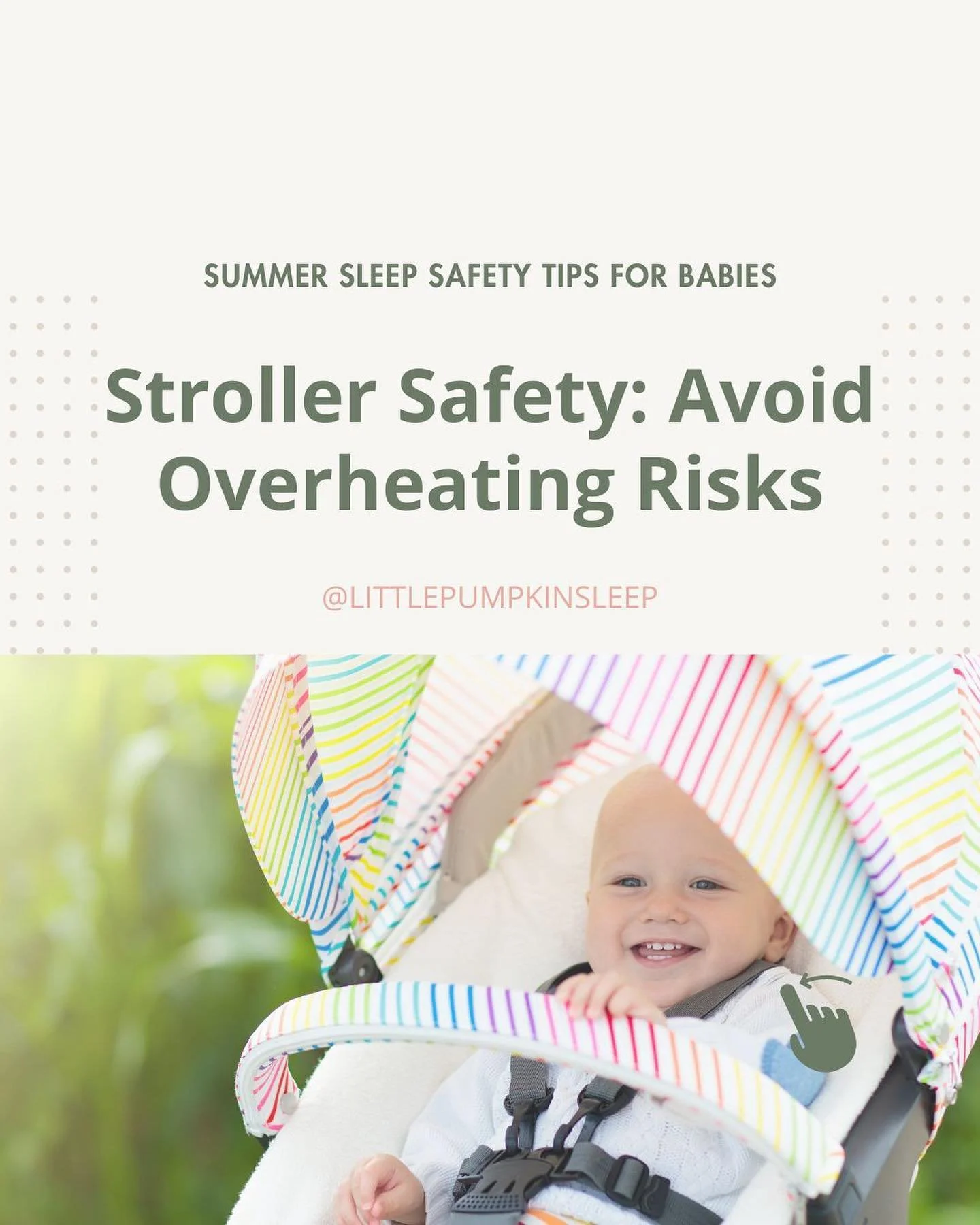 Summer Sleep Safety Tips for Babies. Stroller Safety: Avoid Overheating Risks.

Hi, I am Uma! Your pediatric sleep consultant. 

👩🏻&zwj;💻Follow @littlepumpkinsleep for tips on baby and toddler sleep.

#SummerBabySafety #StrollerSleepTips #BabySunP