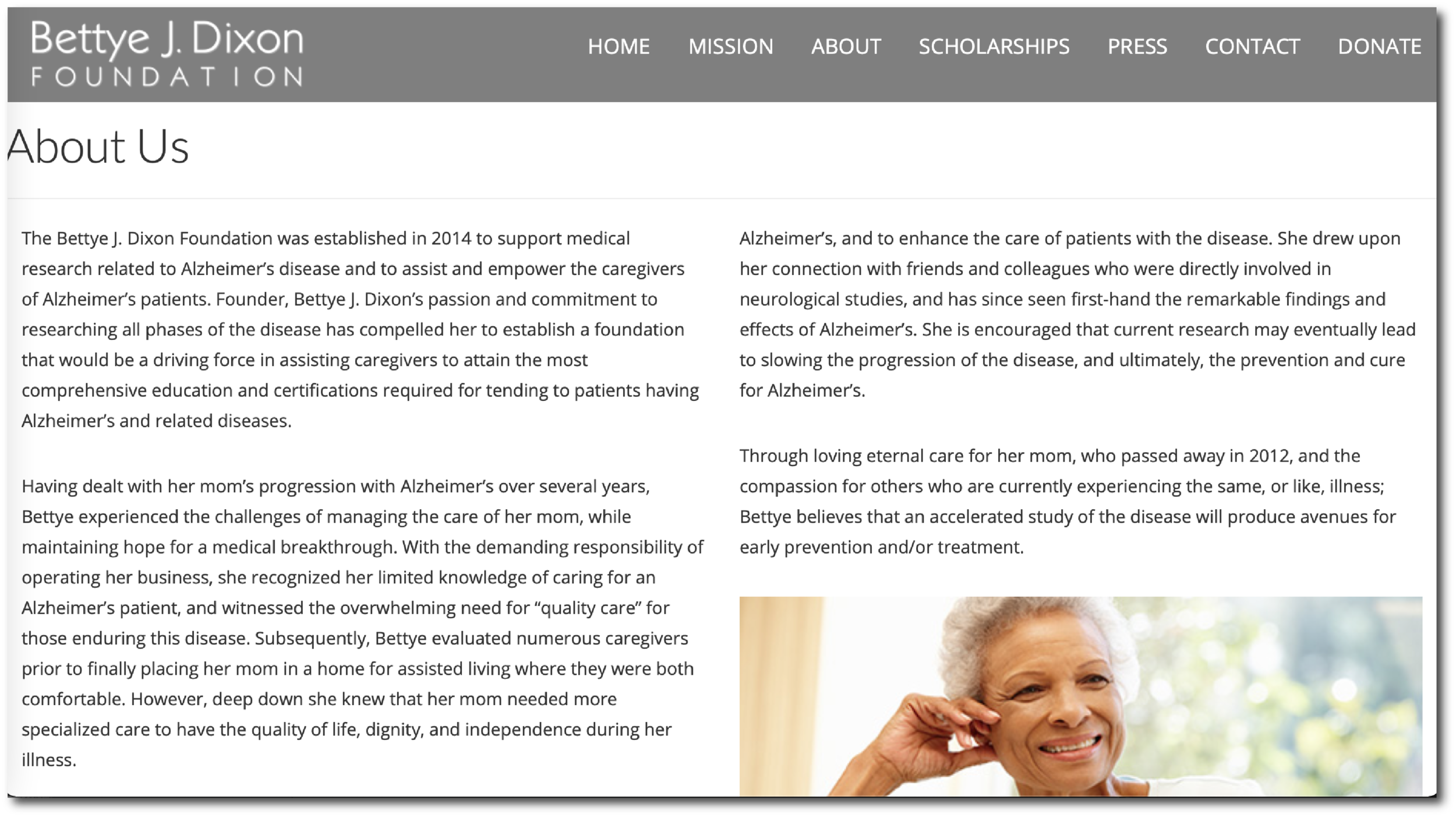 Bettye J. Dixon Foundation - About Us