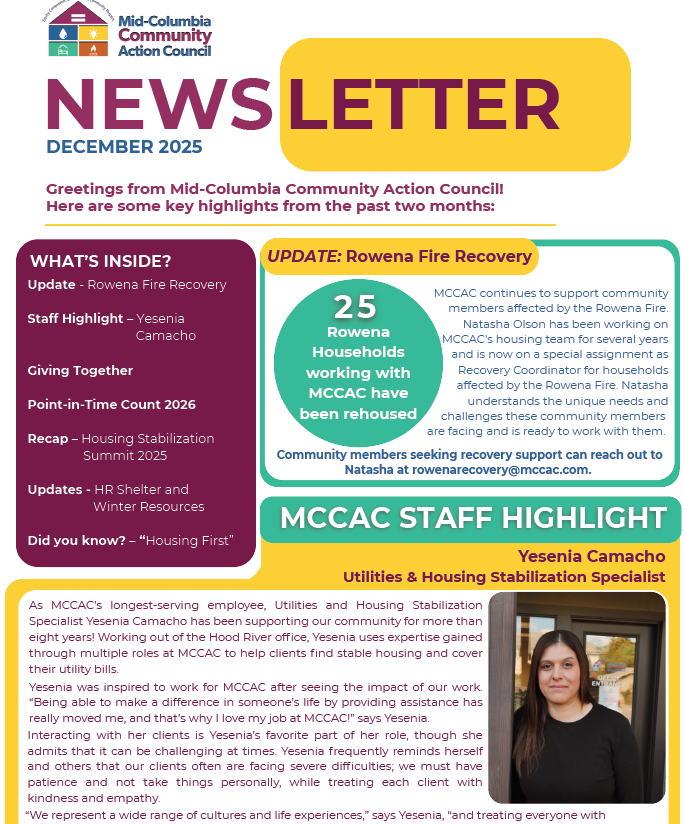 MCCAC Newsletter December 2025 - Boletín Informativo de diciembre de 2025 
