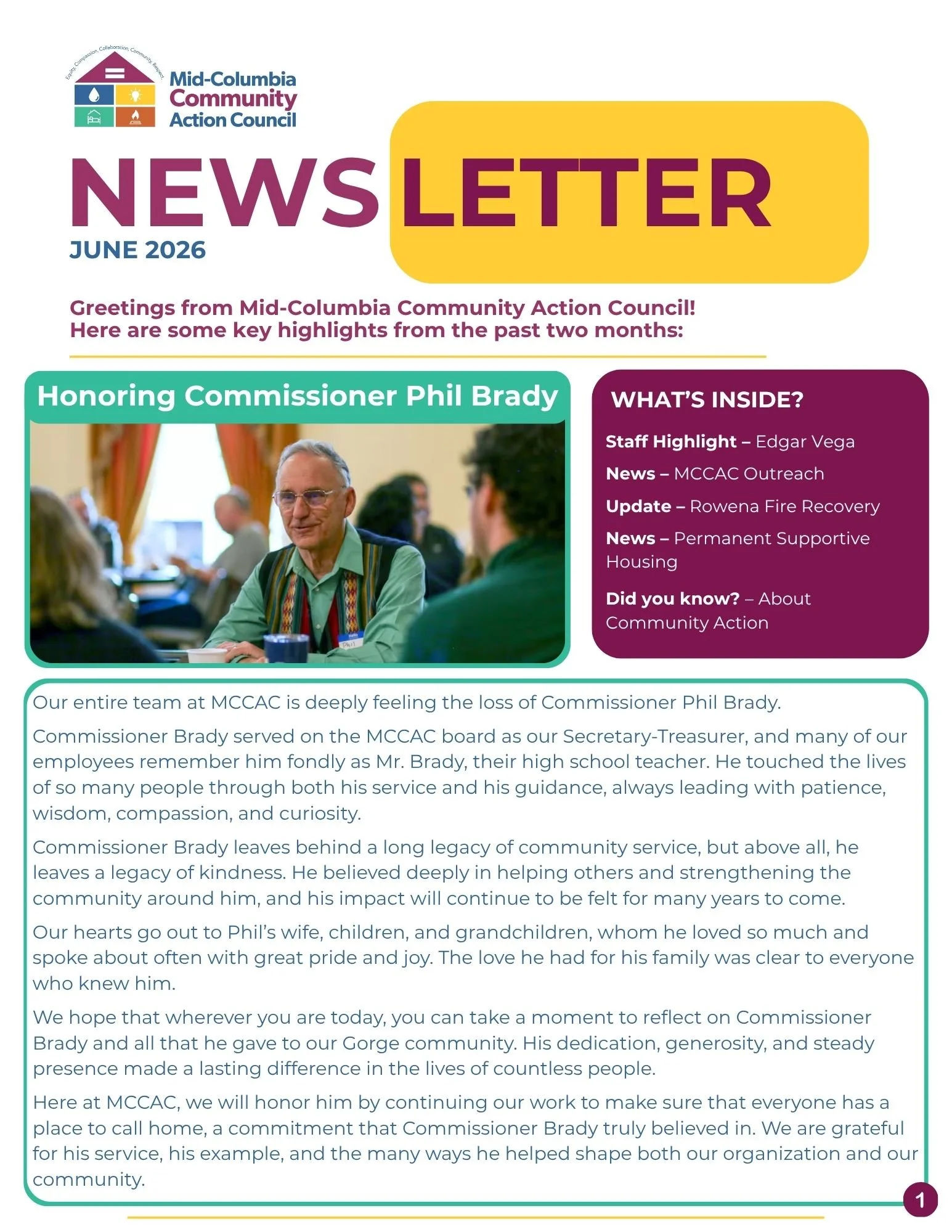 MCCAC Newsletter June 2026 - Boletín Informativo de junio de 2026