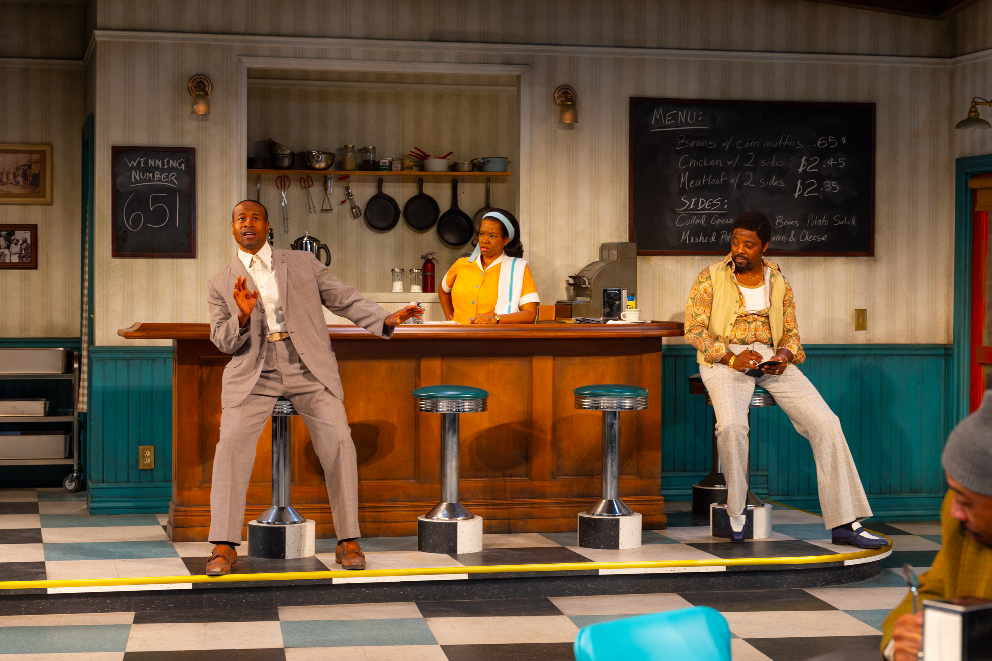 Photo by T. Charles Erikson, Trains Running, Hartford Stage, Set Design: Lawrence E. Moten III, Charge: Nathalie Schlosser