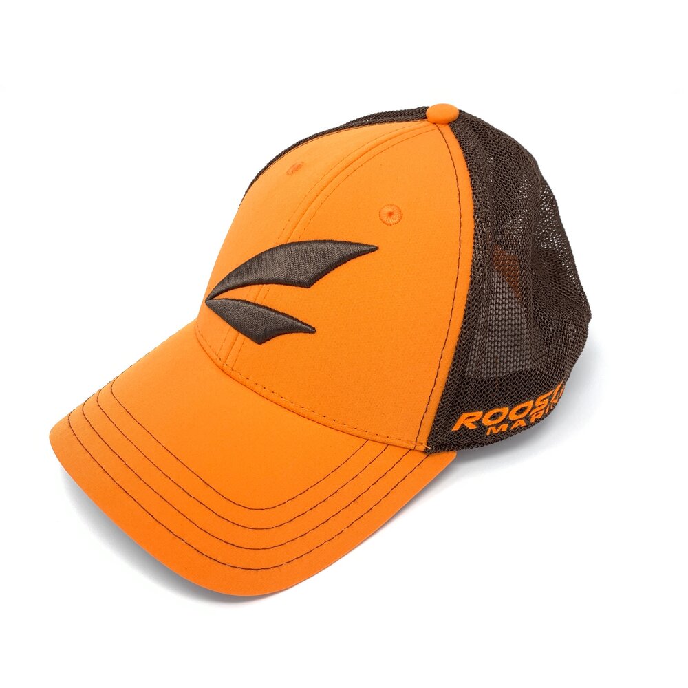 Orange/Brown Trucker Hat — Roost Marine